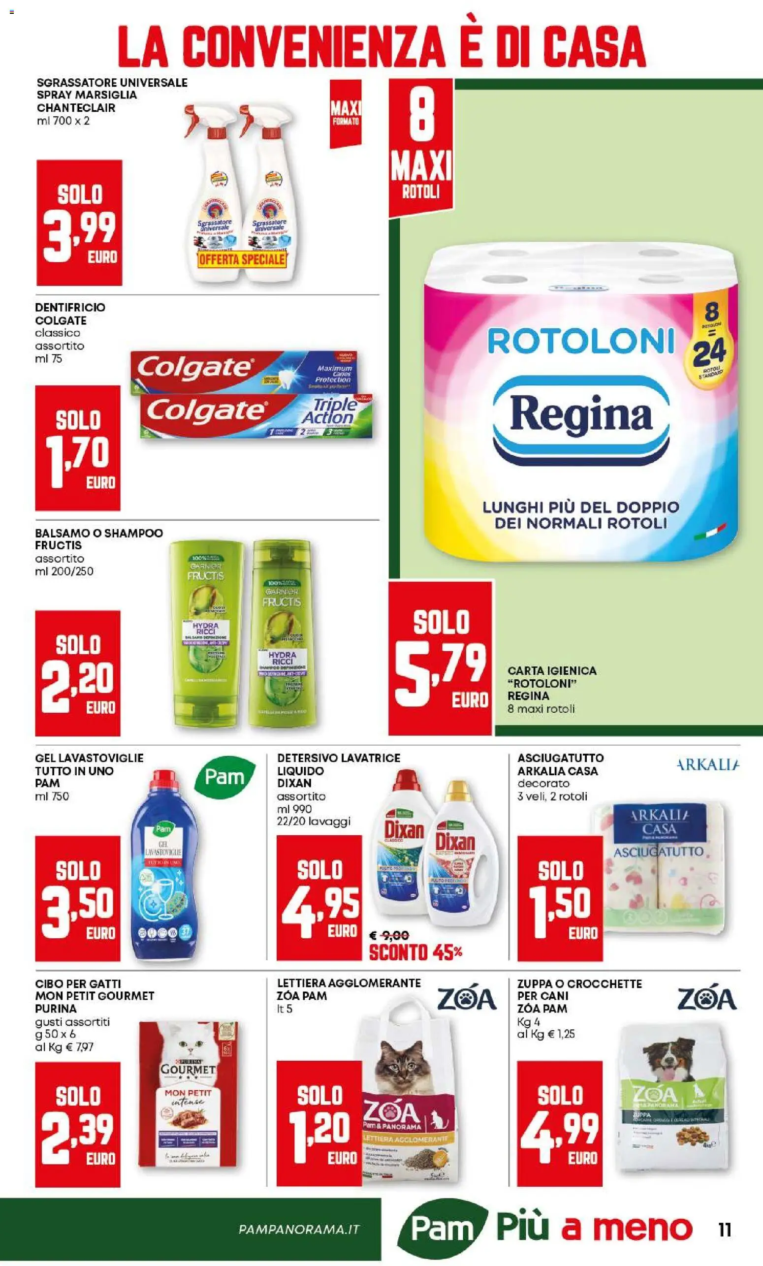 Volantino PAM del 12.03.2026 | Pagina: 11 | Prodotti: Dentifricio, Sgrassatore, Lavatrice, Lavastoviglie