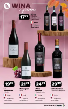 Netto gazetka - Wina od 15.09.2025 | Strona: 9 | Produkty: Primitivo Di Manduria, Merlot