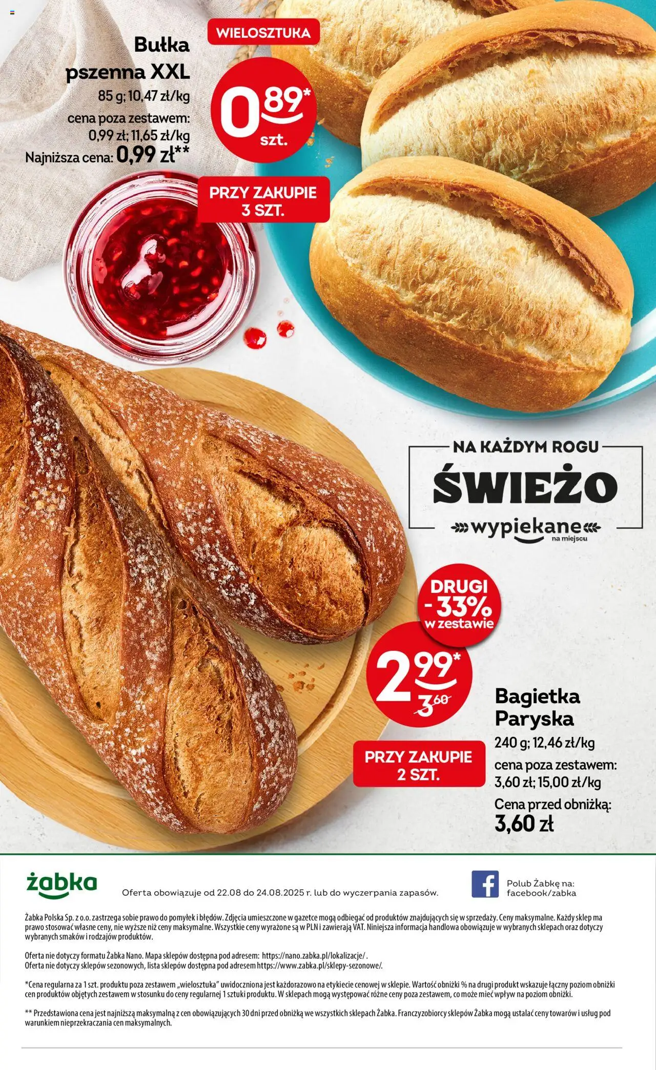 Żabka Gazetka - Weekendowe promocje od 22.08.2025 | Strona: 10 | Produkty: Bułka, Bagietka