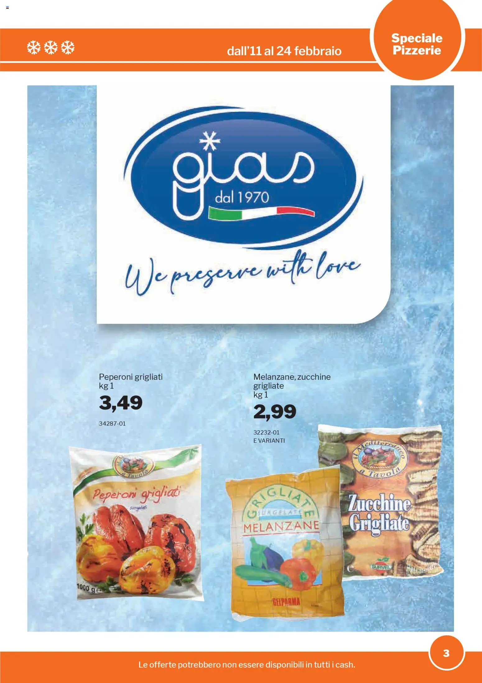 Volantino Sogegross del 11.02.2026 | Pagina: 3 | Prodotti: Peperoni, Melanzane, Zucchine