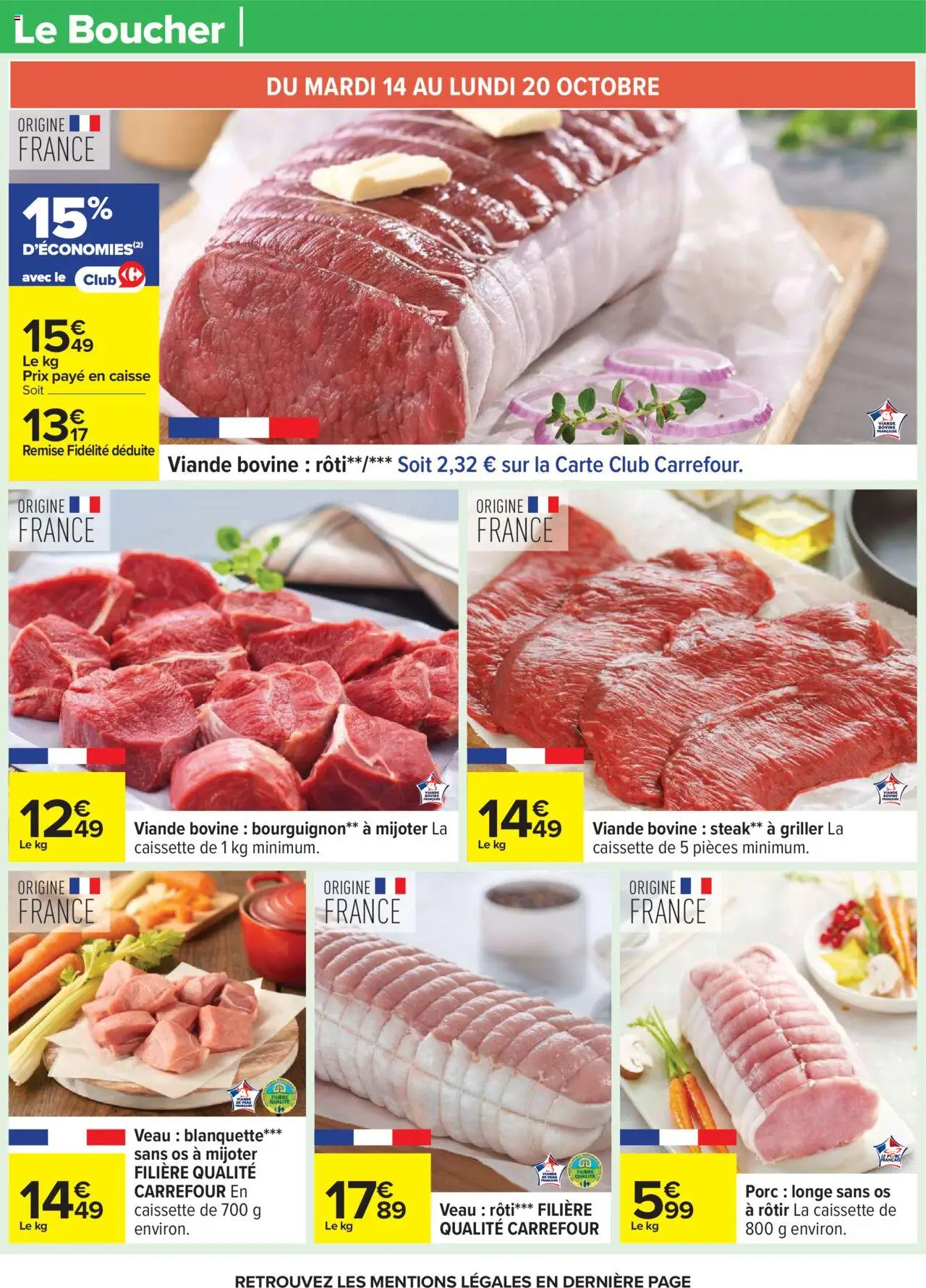 {H1} | Page: 23 | Produits: Veau roti, Viande, Porc, Viande bovine