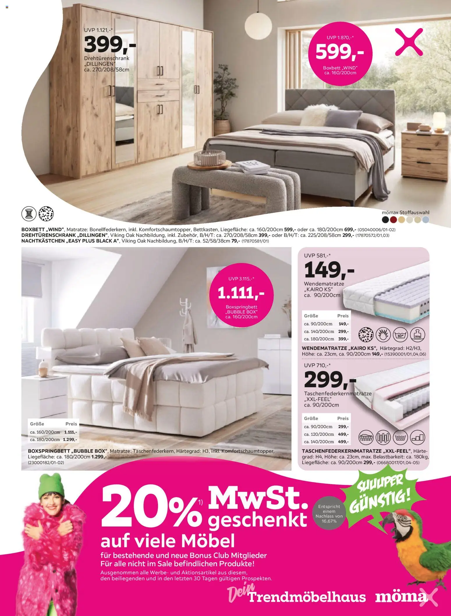 Mömax Prospekt aktuell gültig ab 22.12.2025 | Seite: 7 | Produkte: Matratze, Box