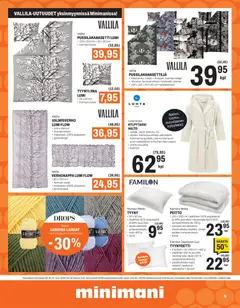 Minimani-mainoslehti voimassa 05.11.2025 alkaen | Sivu: 9 | Tuotteet: Pussilakanasetti, Tyynysetti, Minttu, Peitto