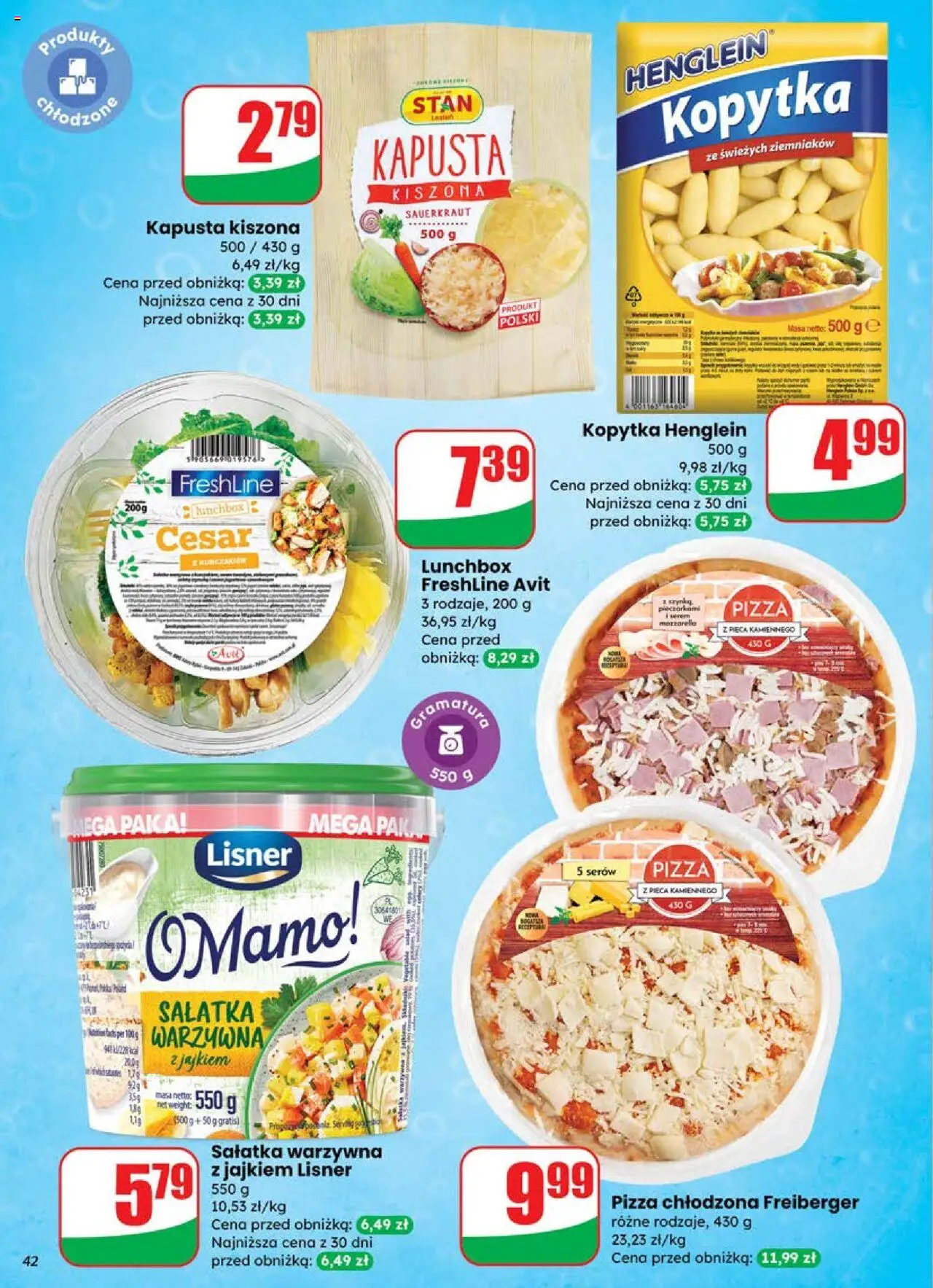 Dino Gazetka od 25.06.2025 | Strona: 42 | Produkty: Kapusta, Pizza, Mozzarella, Sałatka