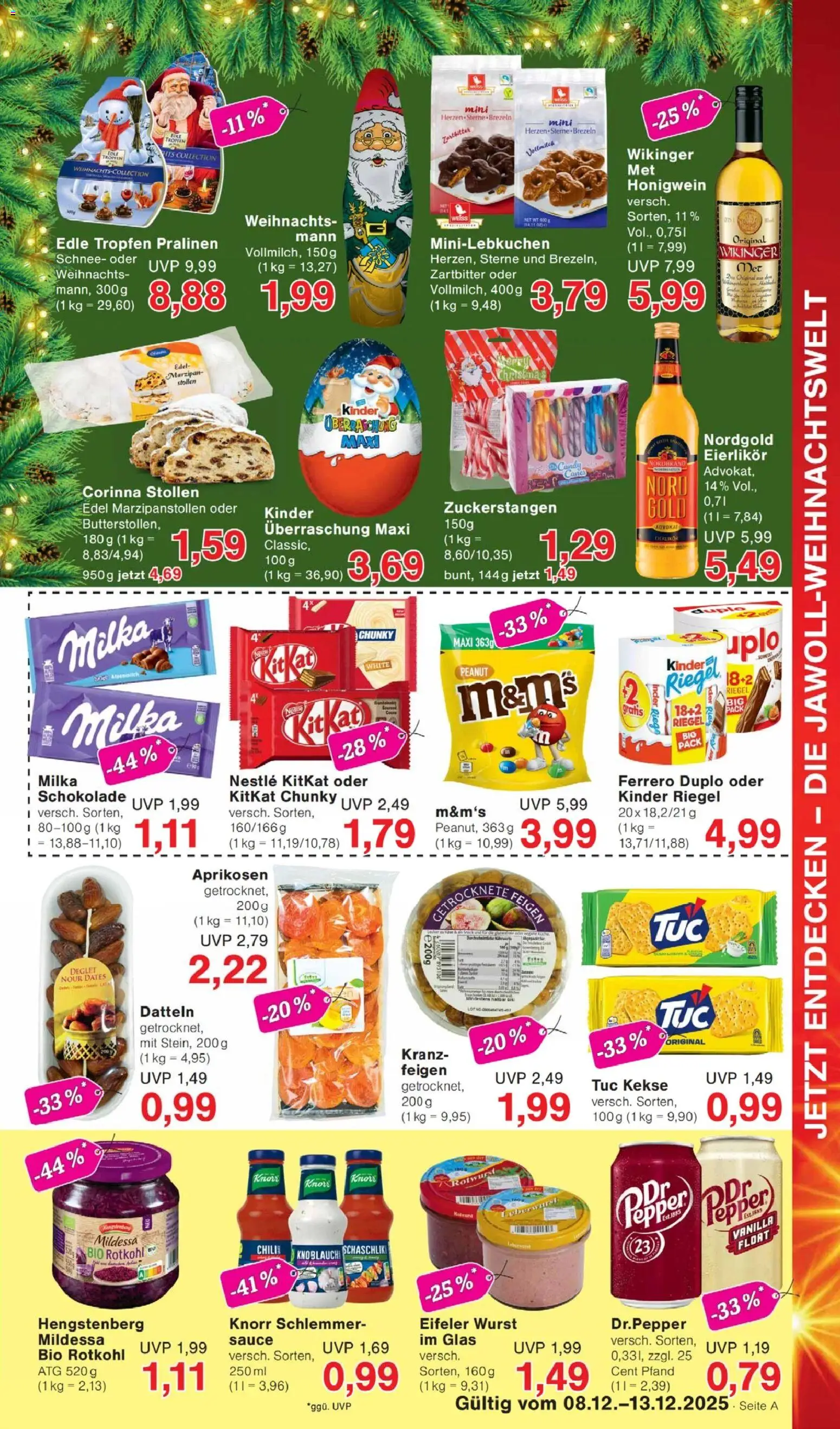 Jawoll Prospekt – gültig ab 08.12.2025 | Seite: 7 | Produkte: Rotkohl, M&M's, Knorr, Kekse