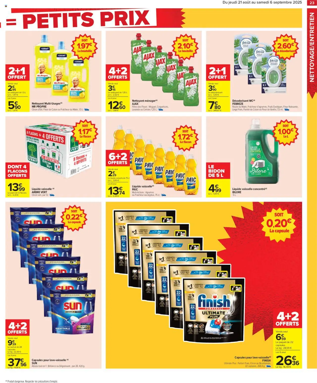  | Page: 25 | Produits: Citron, Parfum, Liquide vaisselle, Désodorisant