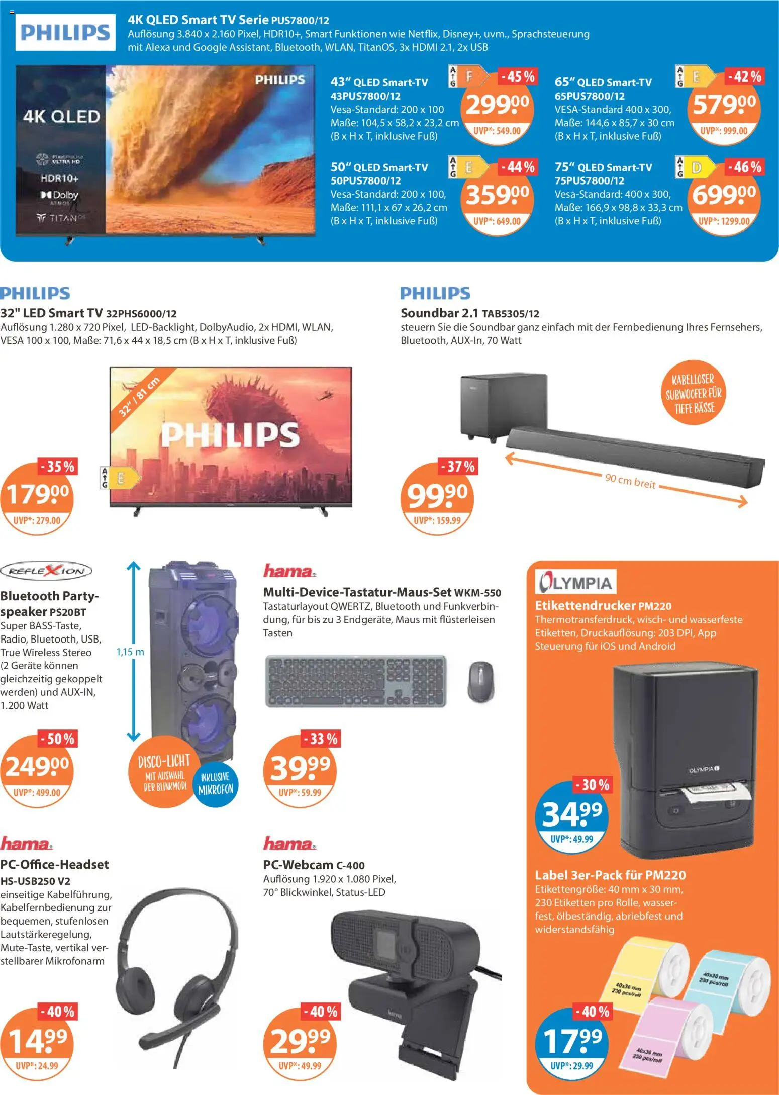 V-Markt - Hallertau / Oberpfalz – gültig ab 15.01.2026 | Seite: 13 | Produkte: Mikrofon, Philips, USB, Soundbar