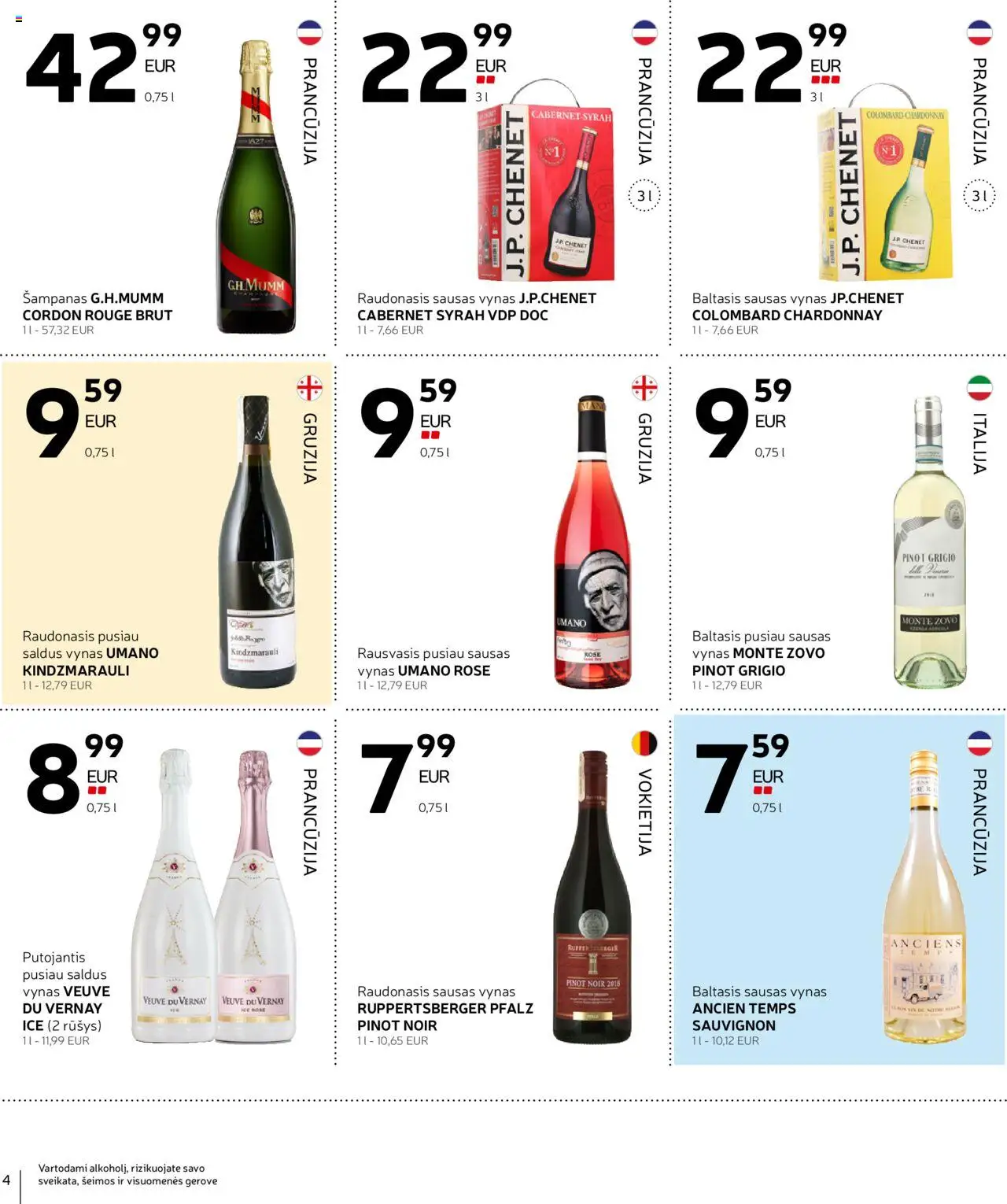 Rimi leidinys - Alkoholinių gėrimų│galioja nuo 12.08.2025 | Puslapis: 4 | Prekių: Vynas