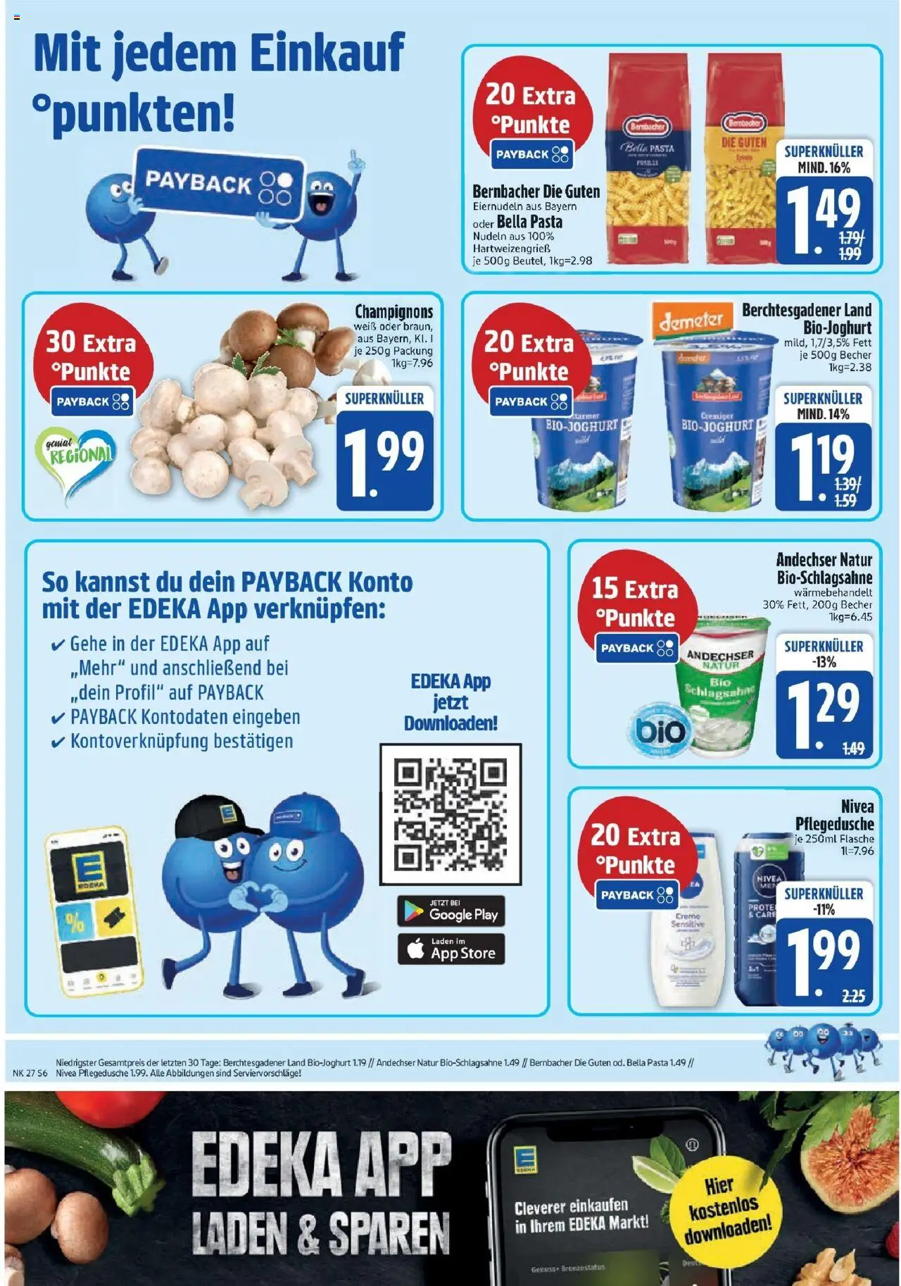 Edeka prospekt Murnau	 - gültig ab dem 29.06.2025 | Seite: 6 | Produkte: Schlagsahne, Creme, Pasta, Nudeln