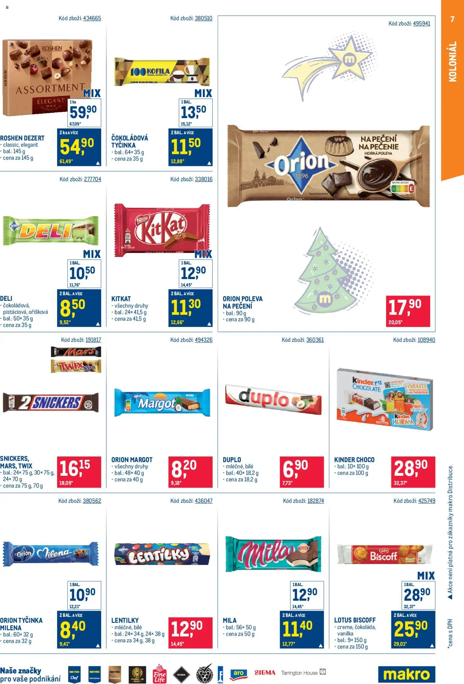 Makro leták - Maloobchod od 17.12.2025 | Strana: 7 | Produkty: Twix, Lotus Biscoff, Kofila, Mila