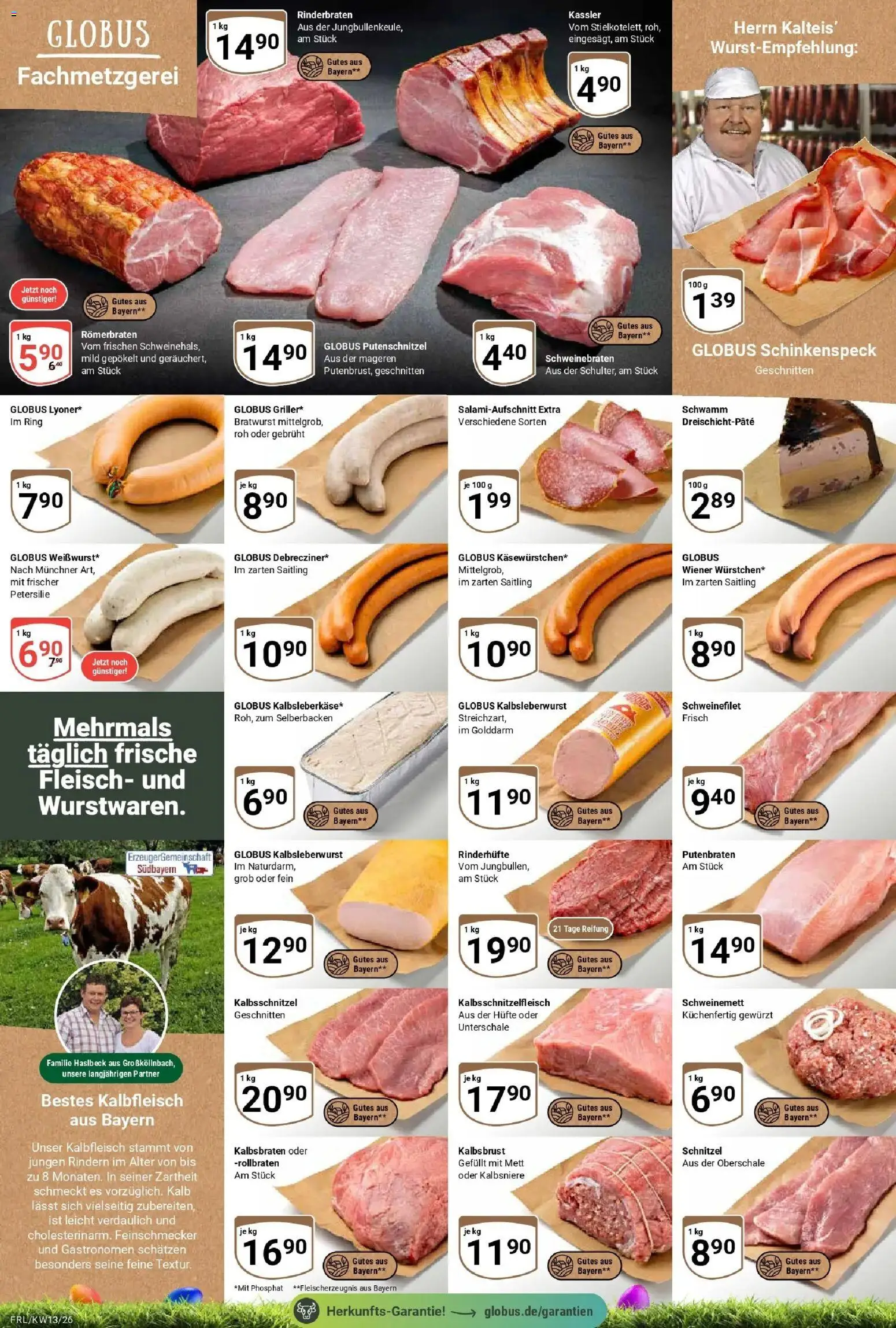 Globus prospekt Freilassing	 – gültig ab 23.03.2026 | Seite: 8 | Produkte: Rinderbraten, Schnitzel, Schweinefilet, Fleisch