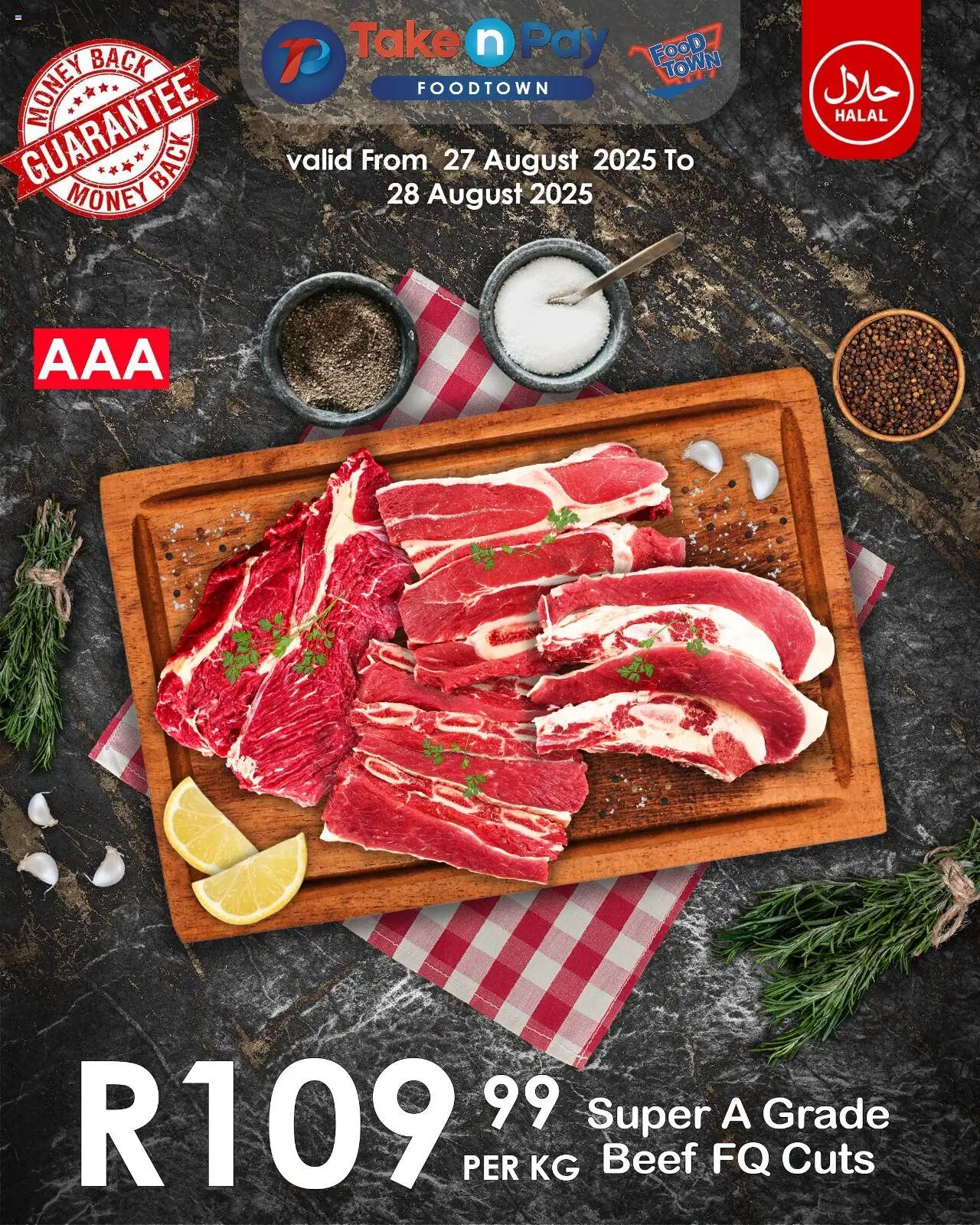 Take n Pay Super A Grade Beef FQ Cuts │ valid from 27.08.2025 | Page: 1 | Products: Beef