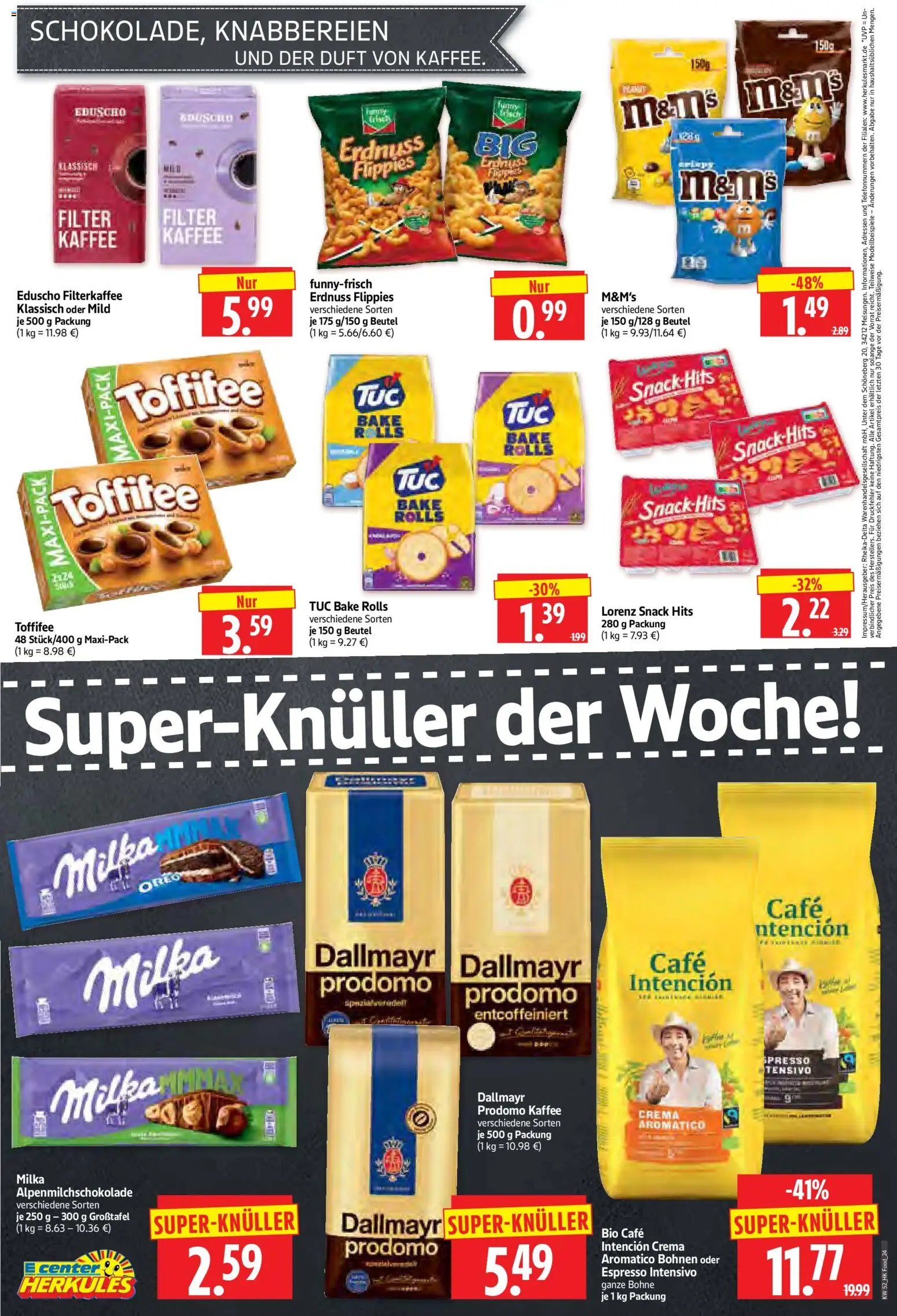 HERKULES Prospekt 	 – gültig ab 22.12.2025 | Seite: 24 | Produkte: Duft, Milka, Toffifee, Dallmayr prodomo