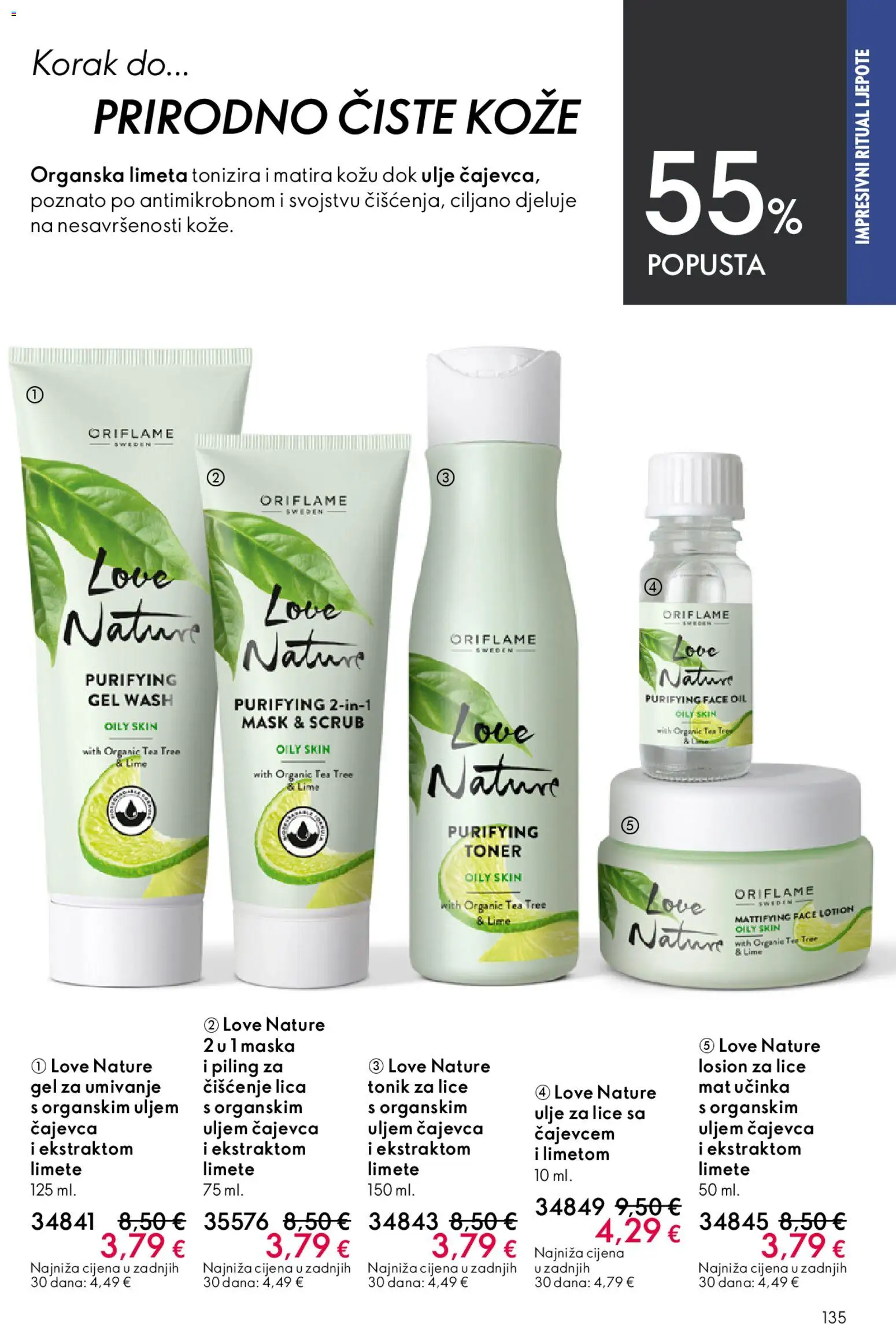 Oriflame katalog | vrijedi od 22.04.2026 | Stranica: 135 | Proizvodi: Tonik za lice, Piling, Ulje, Limeta