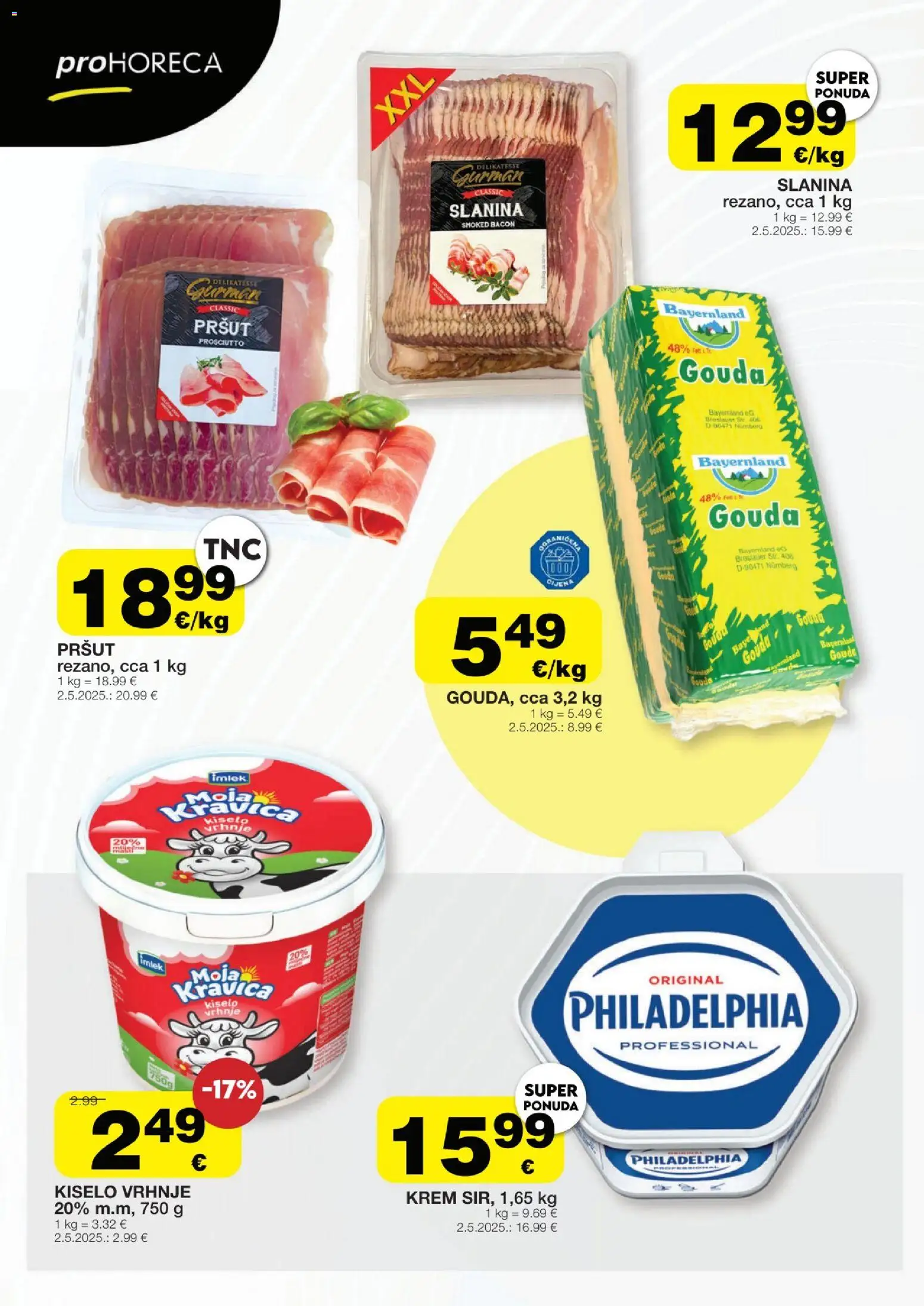 Stanić Diskont katalog | vrijedi od 11.03.2026 | Stranica: 4 | Proizvodi: Pršut, Kiselo vrhnje, Slanina, Gouda