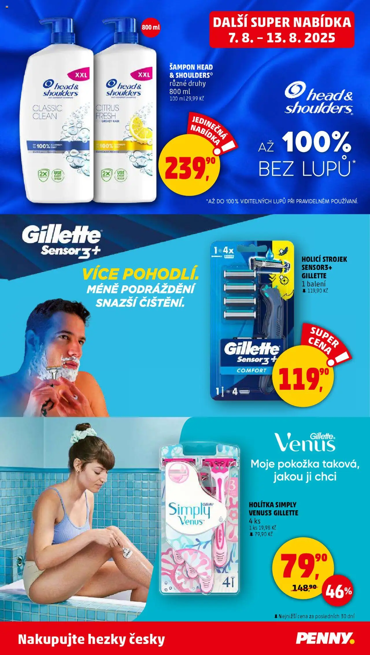 Penny Market leták - Čtvrtečník od 07.08.2025 | Strana: 31 | Produkty: Head & Shoulders, Holicí strojek, Šampon