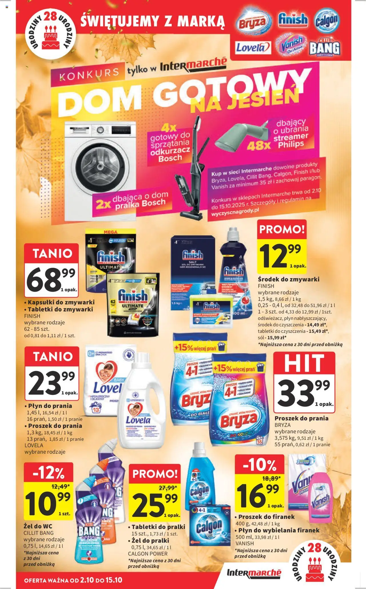 Intermarche Gazetka od 02.10.2025 | Strona: 13 | Produkty: Calgon, Pralka, Finish, Lovela