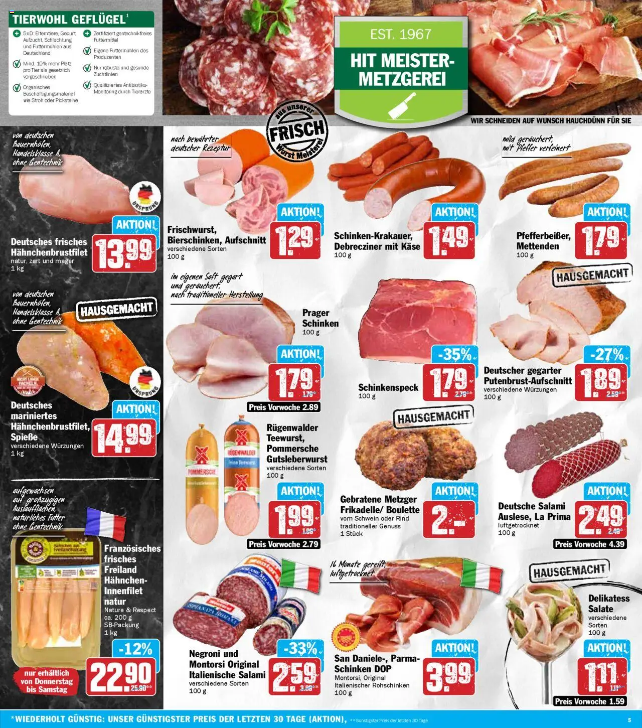HIT Prospekt 	 - gültig ab dem 28.07.2025 | Seite: 5 | Produkte: Spieße, Pfeffer, Salami, Saft