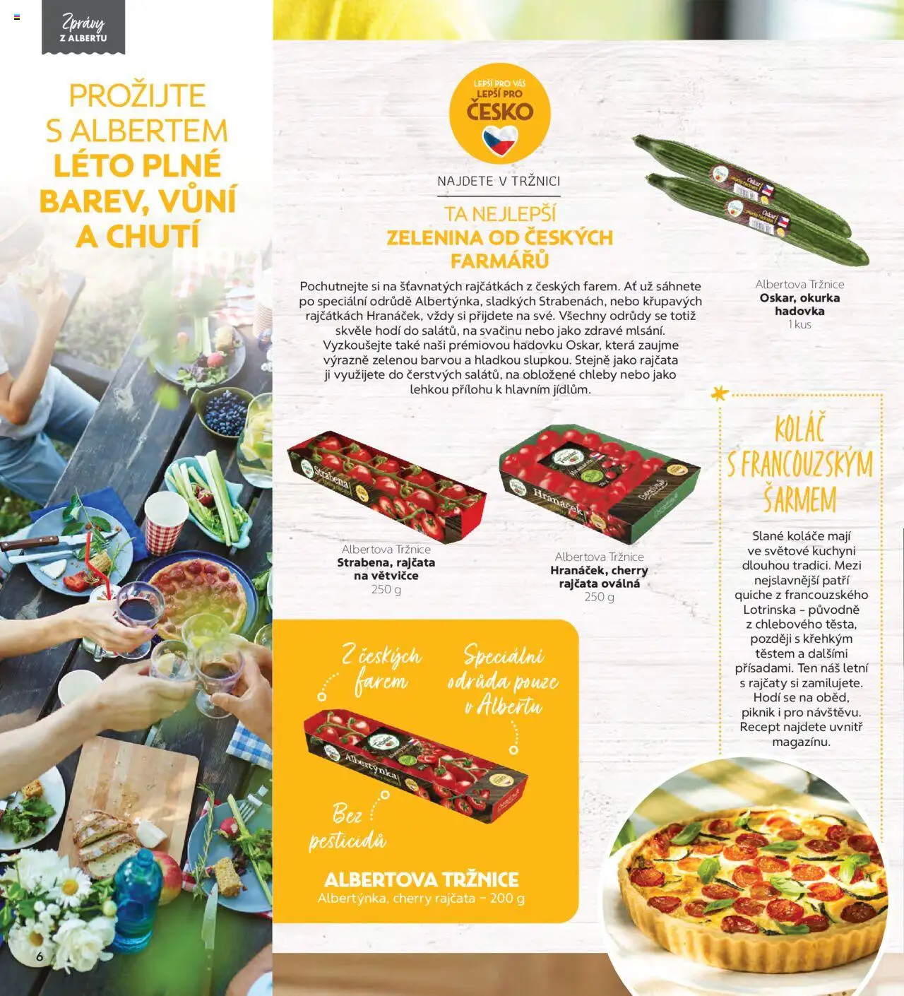 Albert magazín od 01.07.2025 | Strana: 6 | Produkty: Rajčata, Cherry rajčata, Zelenina, Okurka