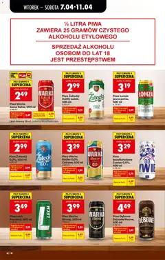 Pogląd oferty "Piwo Warka Radler 0,0% Cytryna, 500 ml, Radler 0,0% Cytryna non-alcoholic beer in can, 500 ml" - ważna od 07.04.2026 | Strona: 62 | Produkty: Karta, Leżak, Warka, Piwo