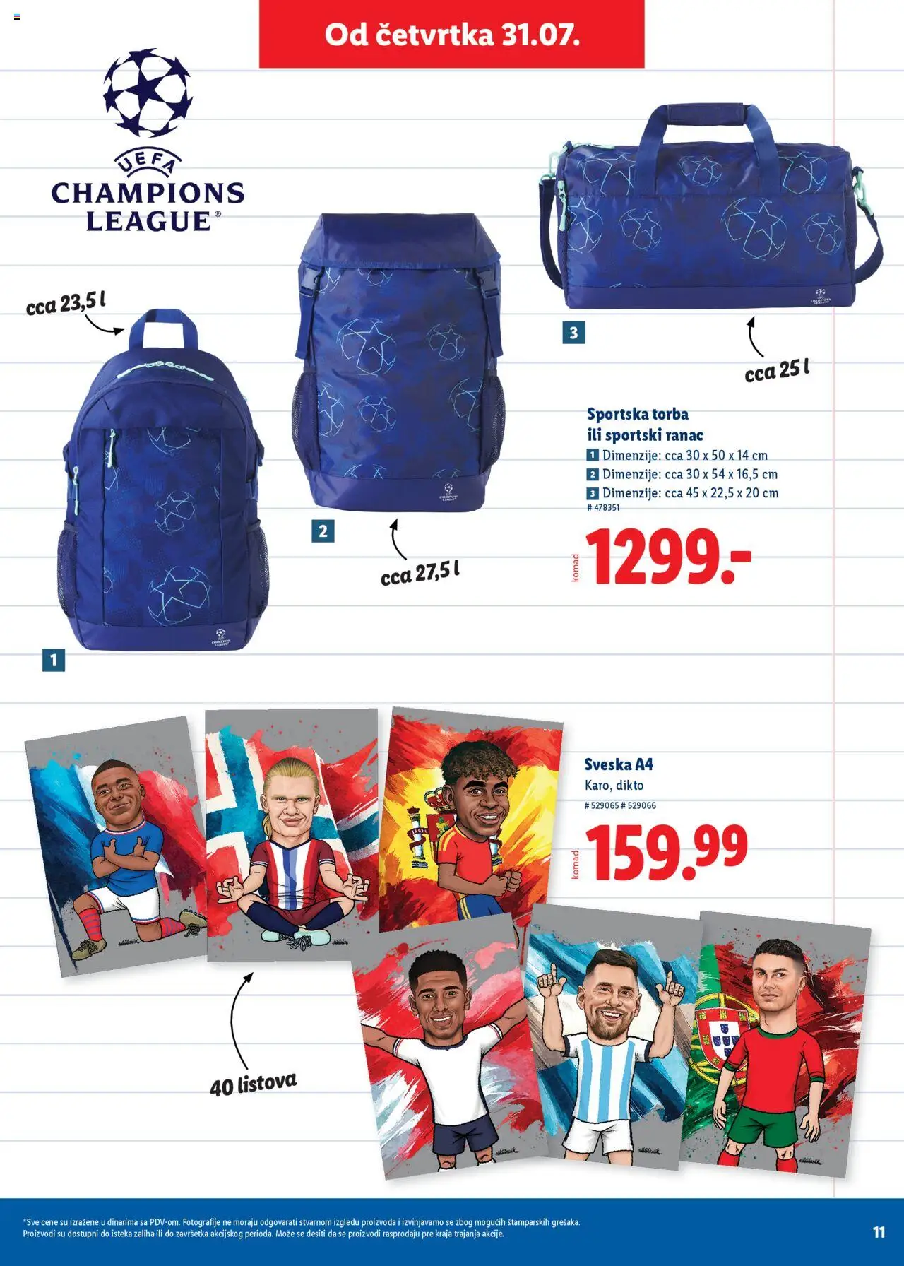 Lidl katalog - važi od 31.07.2025 | Strana: 11 | Proizvode: Ranac, Torba