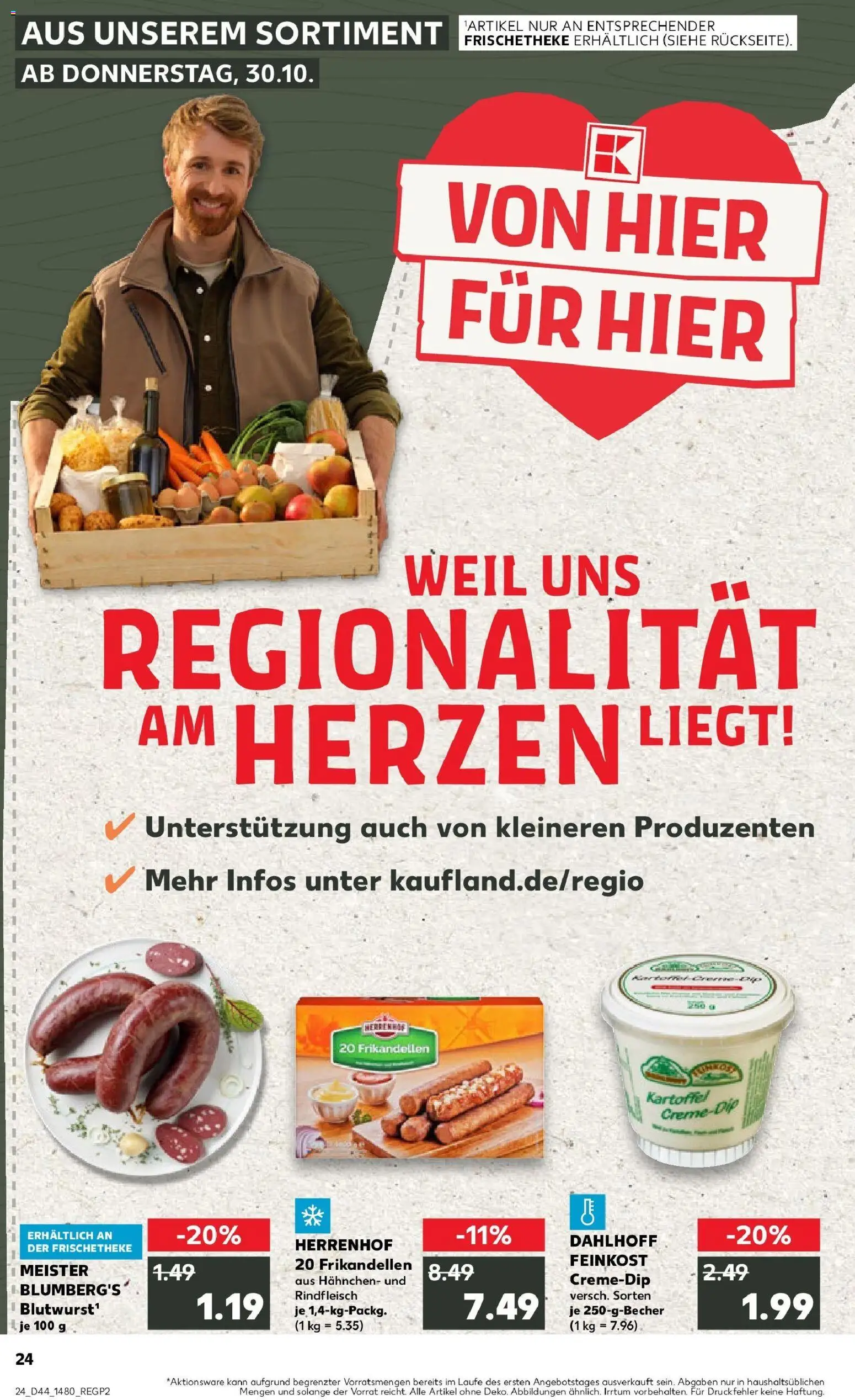 Kaufland prospekt Hagen	 – gültig ab 30.10.2025 | Seite: 24 | Produkte: Hahnchen, Rindfleisch