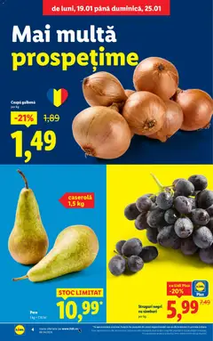 Ofertele Lidl valabile de la 19.01.2026 | Pagină: 4 | Produse: Struguri, Ceapă galbenă, Ceapă