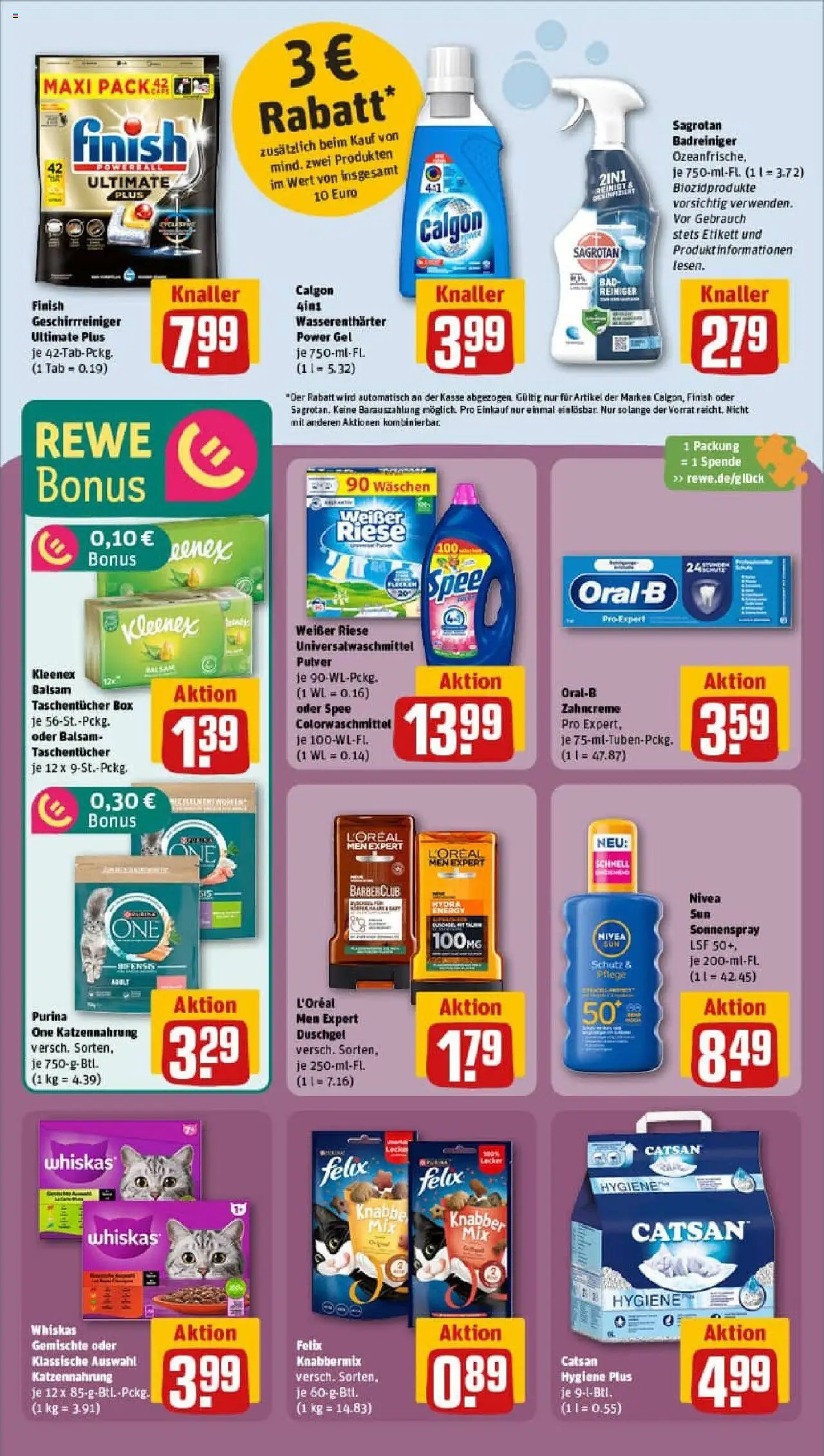 Rewe prospekt Ascheberg	 - gültig ab dem 20.07.2025 | Seite: 24 | Produkte: Purina one, Energy, Bad, Finish