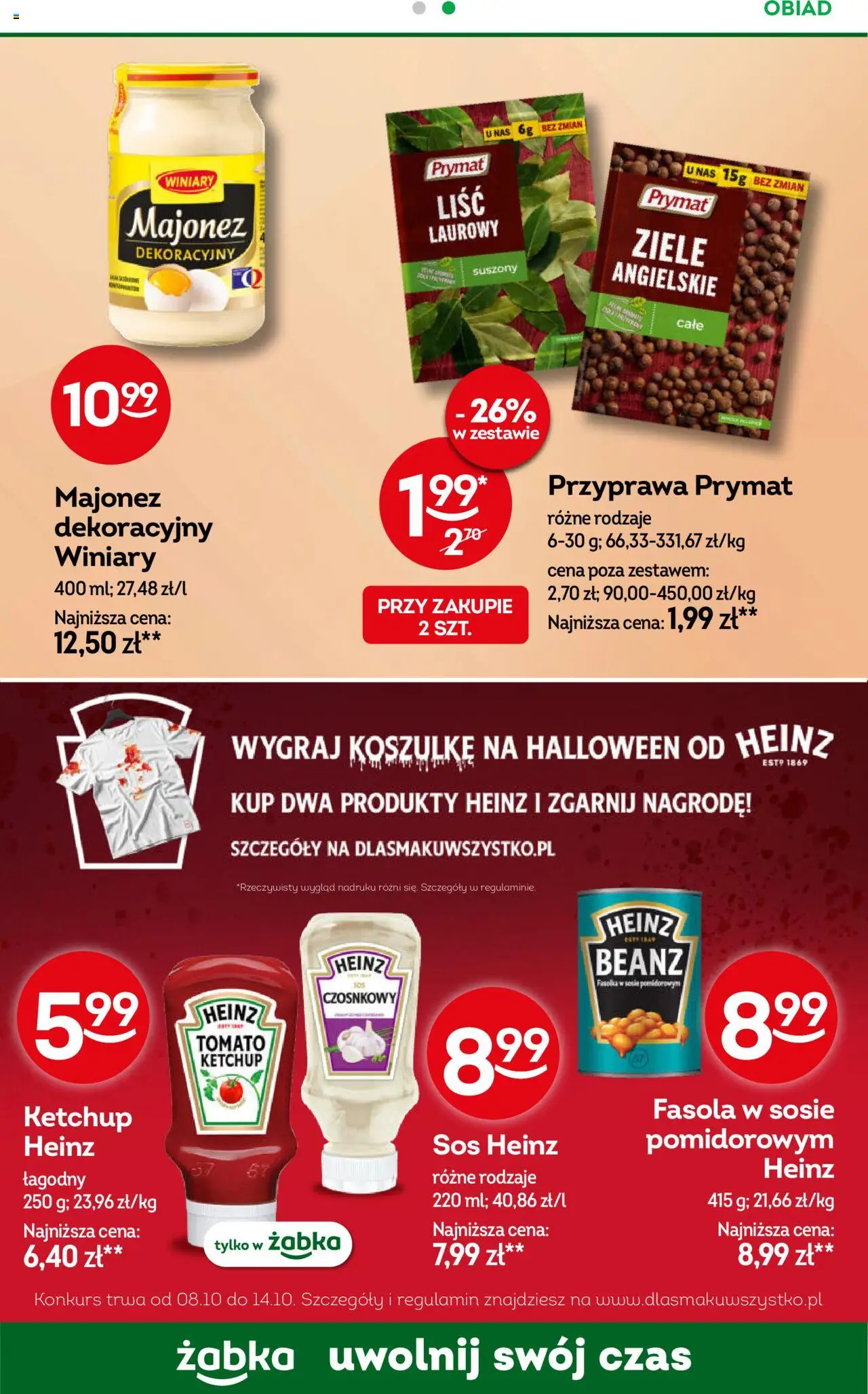 Żabka Gazetka - Codzienne produkty od 08.10.2025 | Strona: 15 | Produkty: Ketchup, Majonez, Sos
