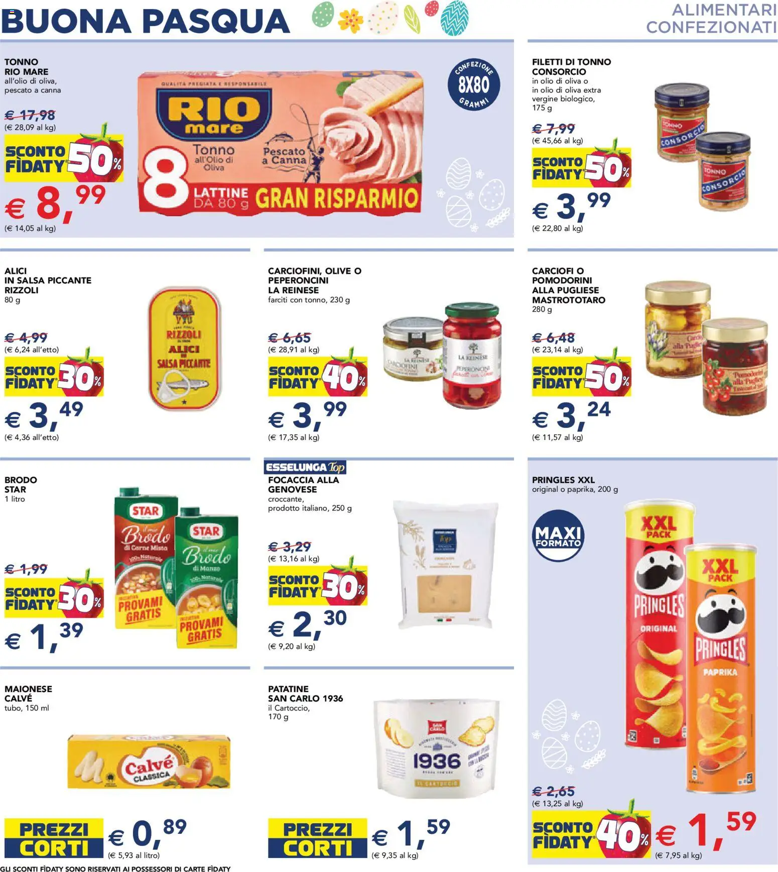 Volantino Esselunga S del 23.03.2026 | Pagina: 14 | Prodotti: Patatine, Maionese, Salsa, Olio di Oliva