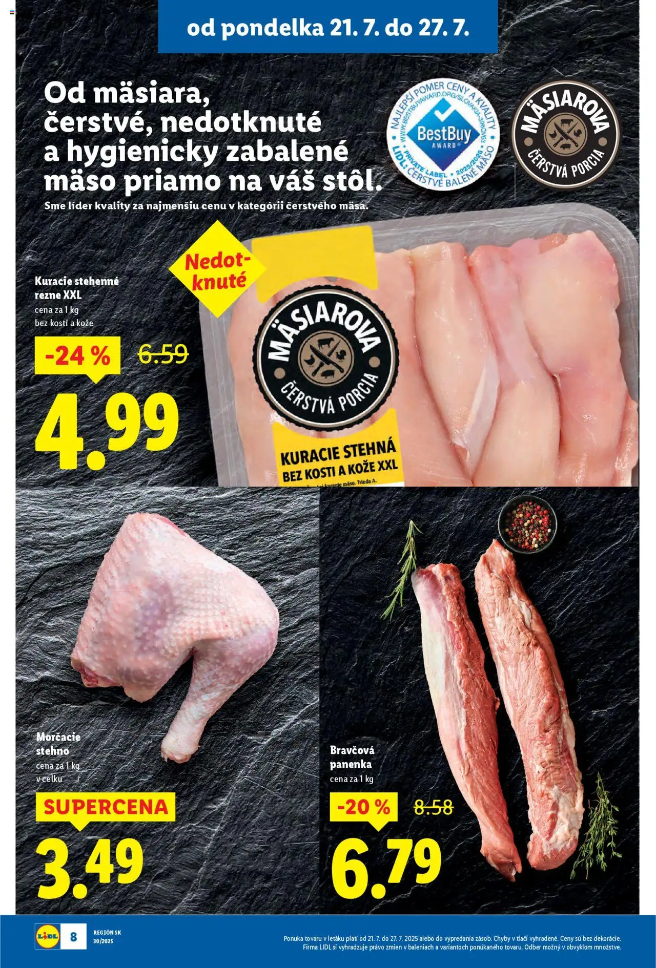 Lidl leták │ platný od 21.07.2025 | Strana: 12 | Produkty: PC, Bravčová panenka, Kuracie stehná