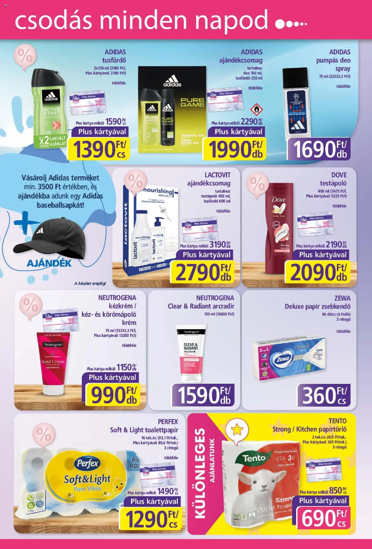 Plus Market akciós ujság - amely érvényes a következő dátumtól: 06.11.2025 | Oldal: 5 | Termékek: Body, Papírtörlő, Testápoló, Kézkrém