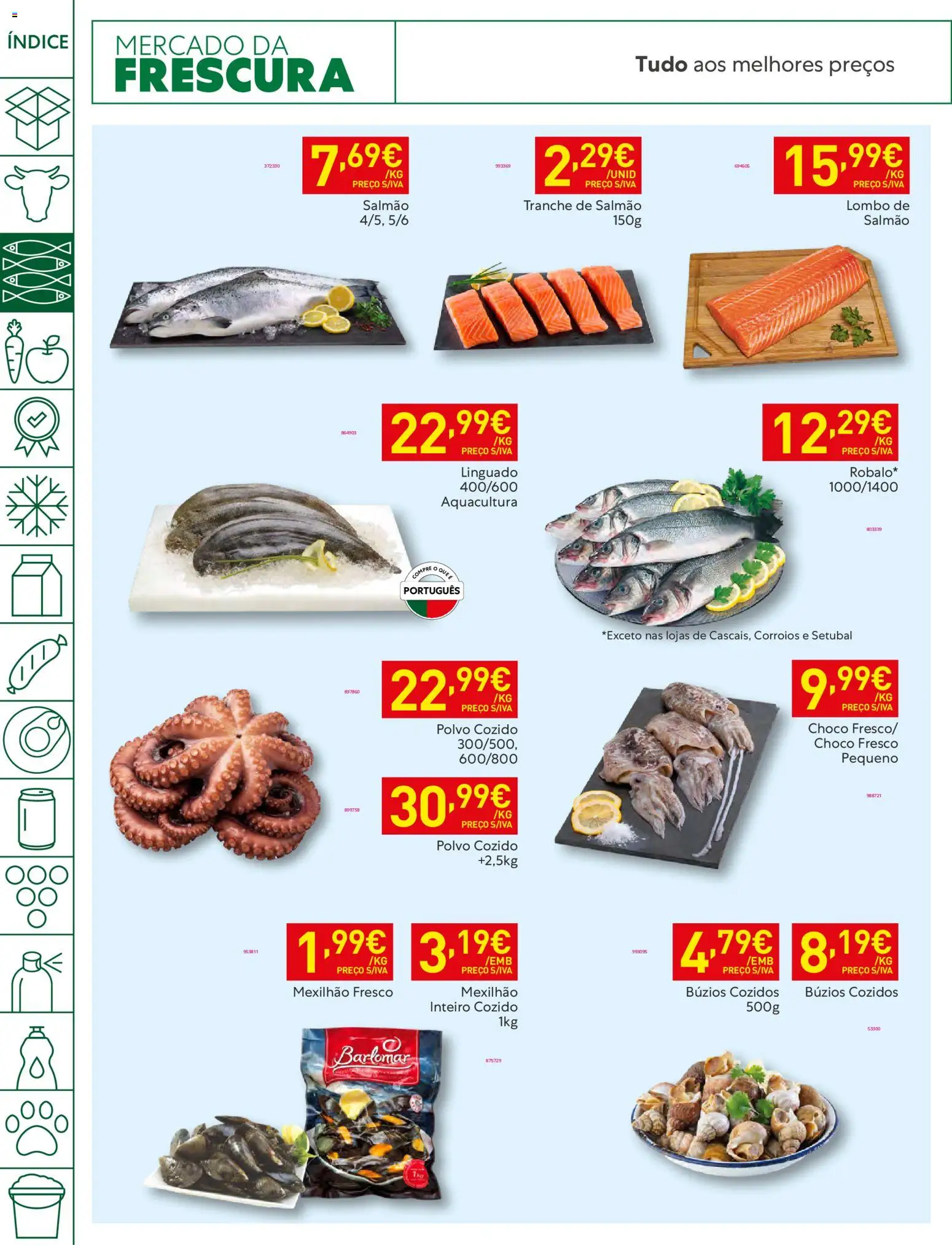 Recheio folheto │ válido de 03.02.2026 | Página: 8 | Produtos: Polvo, Salmão, Linguado, Lombo