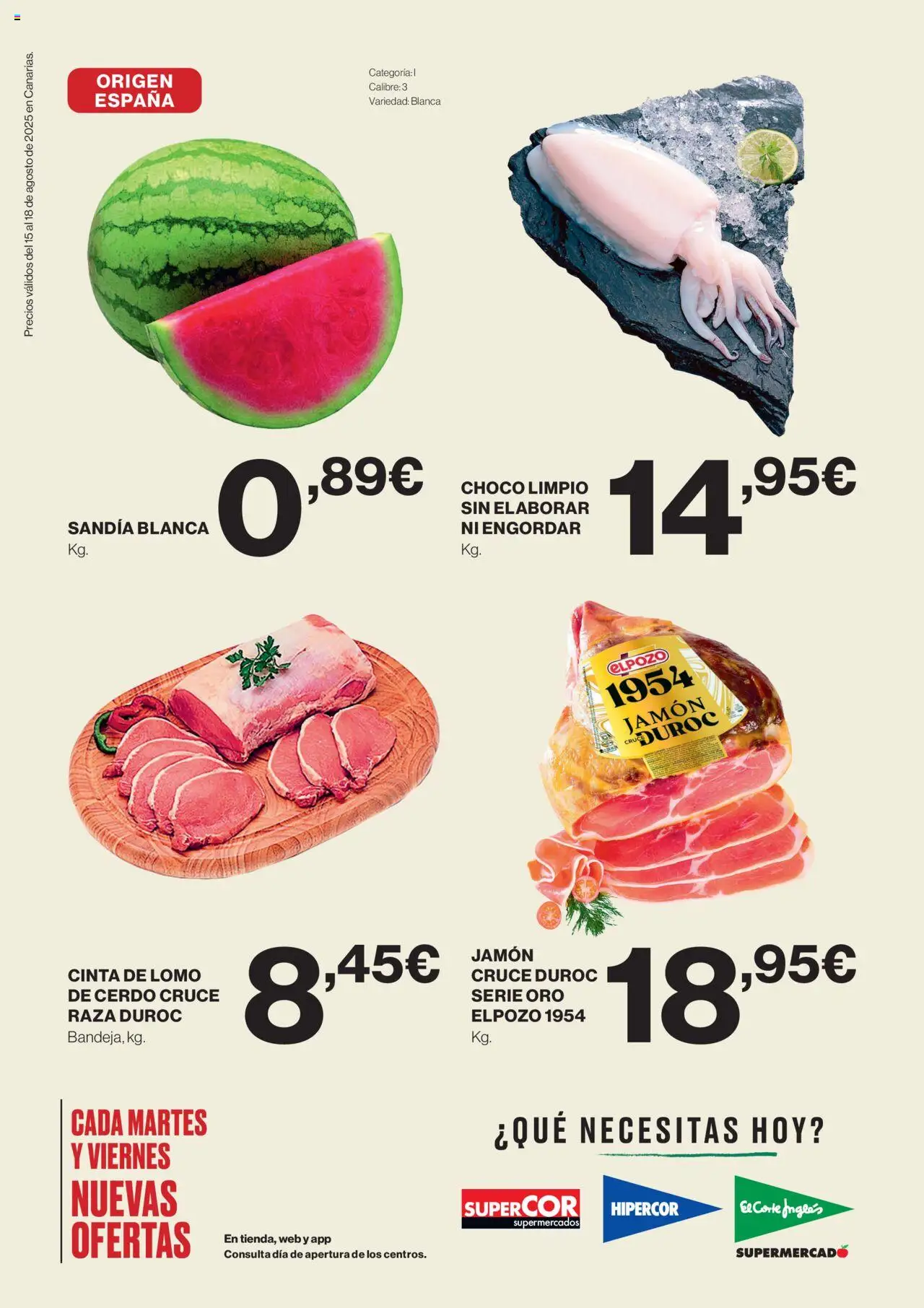 Supercor Canarias │ válido desde el 15.08.2025 | Página: 2 | Productos: Jamón, Cerdo, Sandía