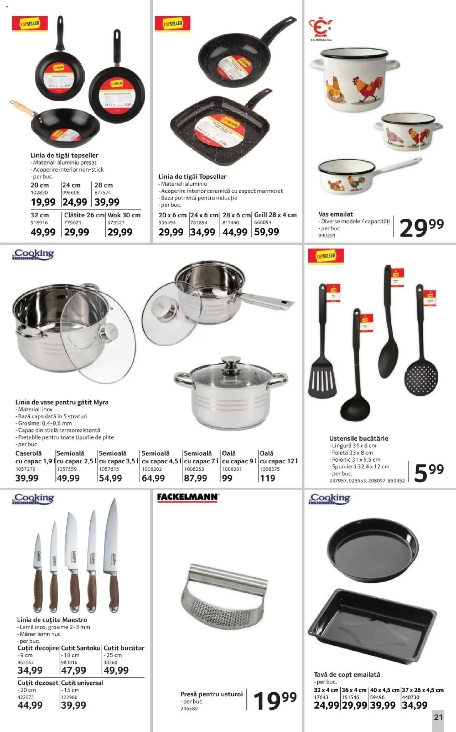 Noul catalog Selgros – valabil de la 02.01.2026 | Pagină: 21 | Produse: Tavă de copt, Grill, Presă, Clătite