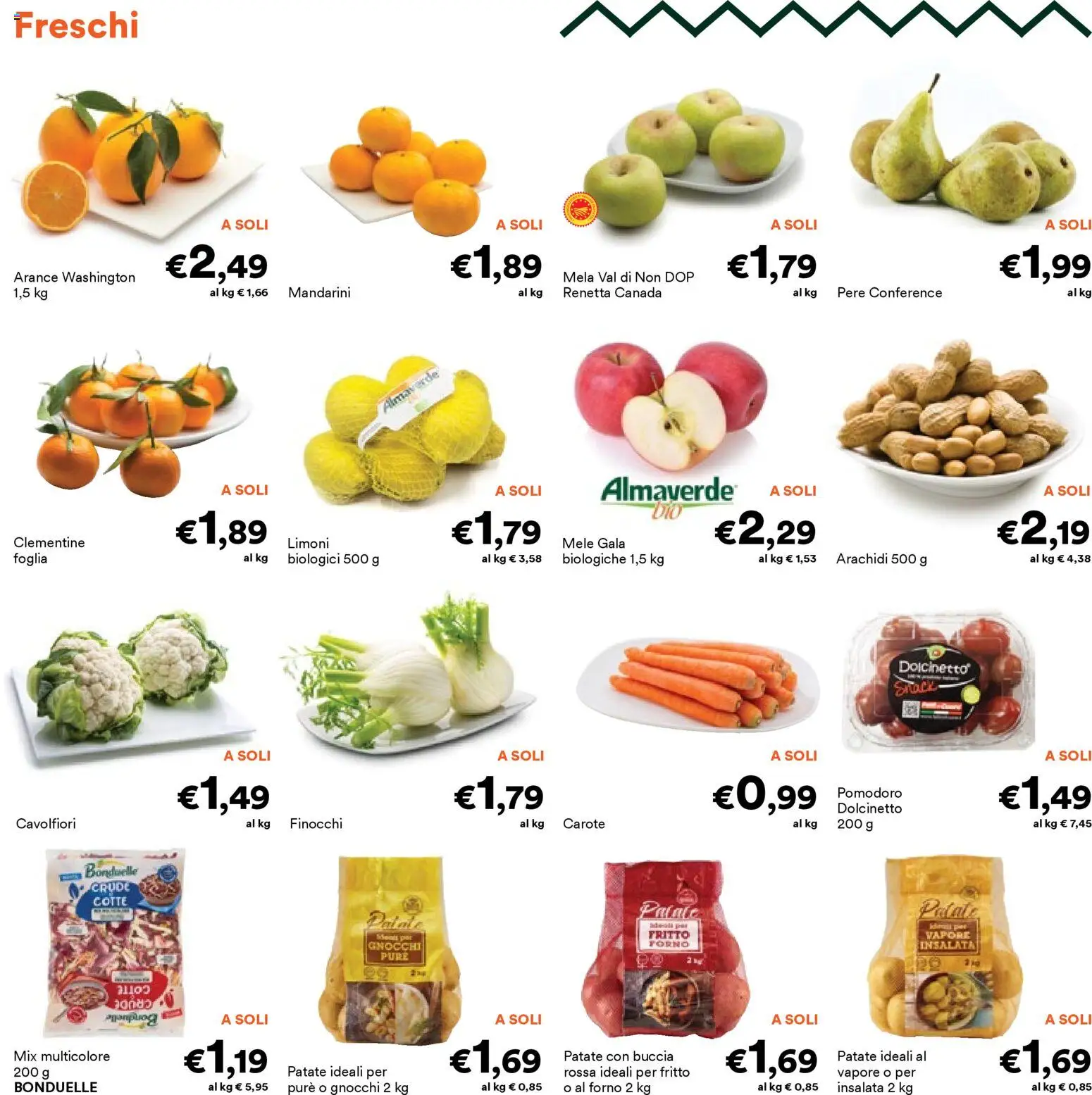 Volantino Unes del 31.12.2025 | Pagina: 2 | Prodotti: Arance, Finocchi, Arachidi, Gnocchi