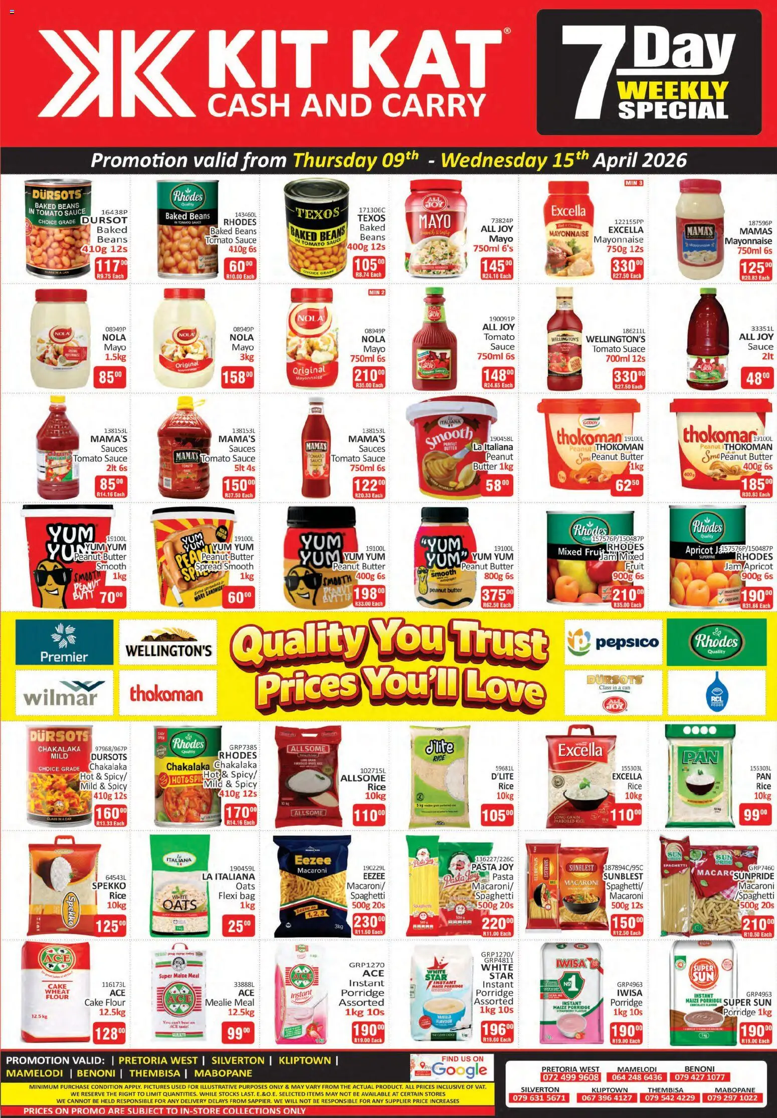 New KIT KAT Cash & Carry catalogue – valid from 09.04.2026 | Page: 3 | Products: Beans, Baked beans, Oats, Sauces