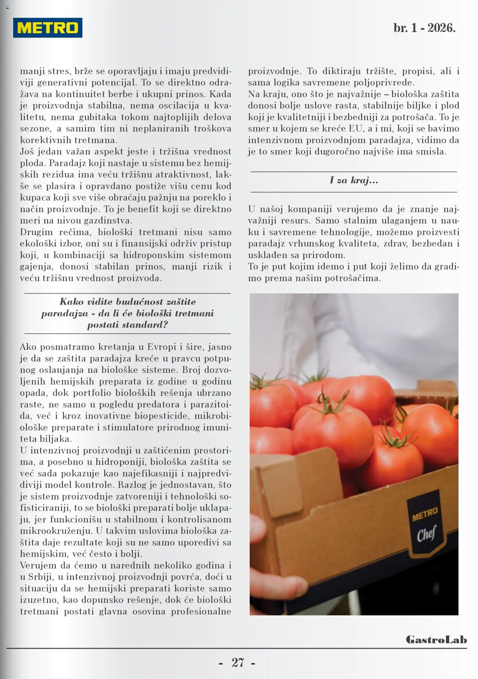 Metro katalog - važi od 13.01.2026 | Strana: 27 | Proizvode: Sto, So, Paradajz