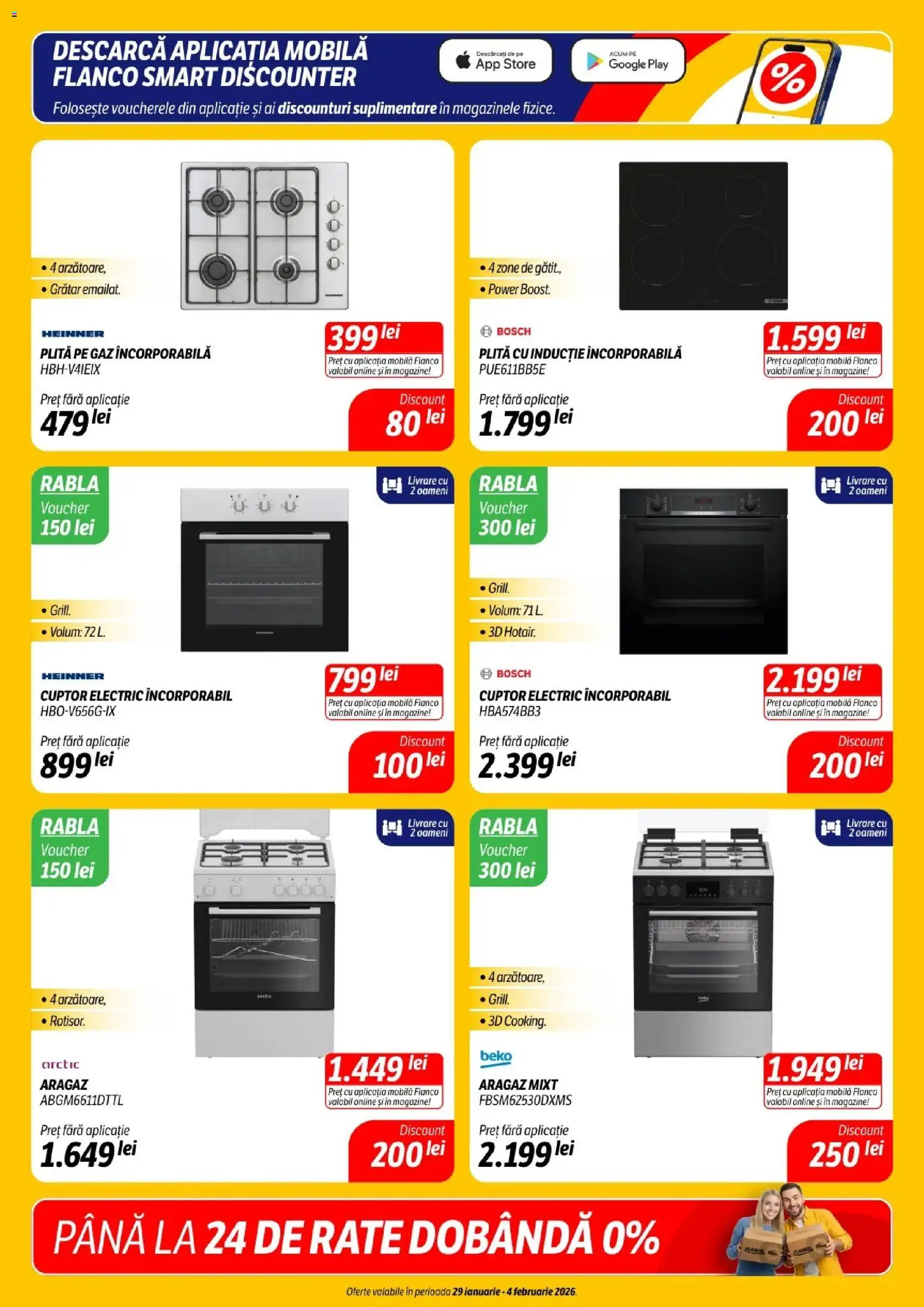 Noul catalog Flanco – valabil de la 29.01.2026 | Pagină: 8 | Produse: Cuptor, Plită, Aragaz, Grătar