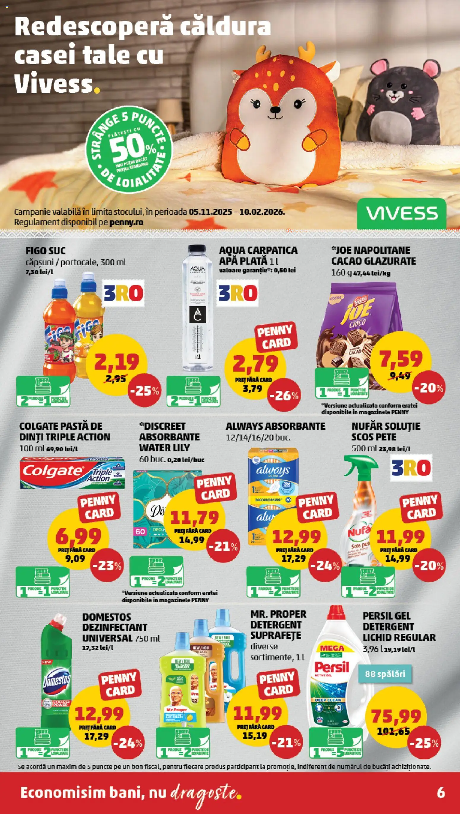 Noul catalog PENNY – valabil de la 12.11.2025 | Pagină: 6 | Produse: Pastă de dinți, Detergent, Căpșuni, Apă