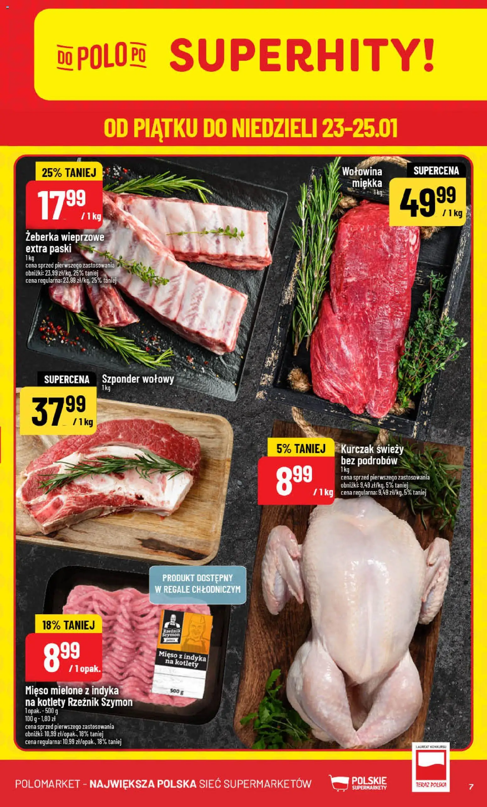 POLOmarket Gazetka od 21.01.2026 | Strona: 7 | Produkty: Kurczak, Mięso, Wołowina, Kotlety