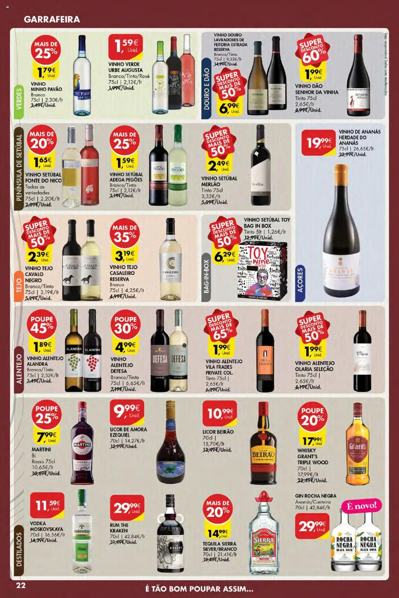 Pingo Doce Poupe Esta Semana Açores │ válido de 14.08.2025 | Página: 22 | Produtos: Whisky, Rum, Tequila, Vodka