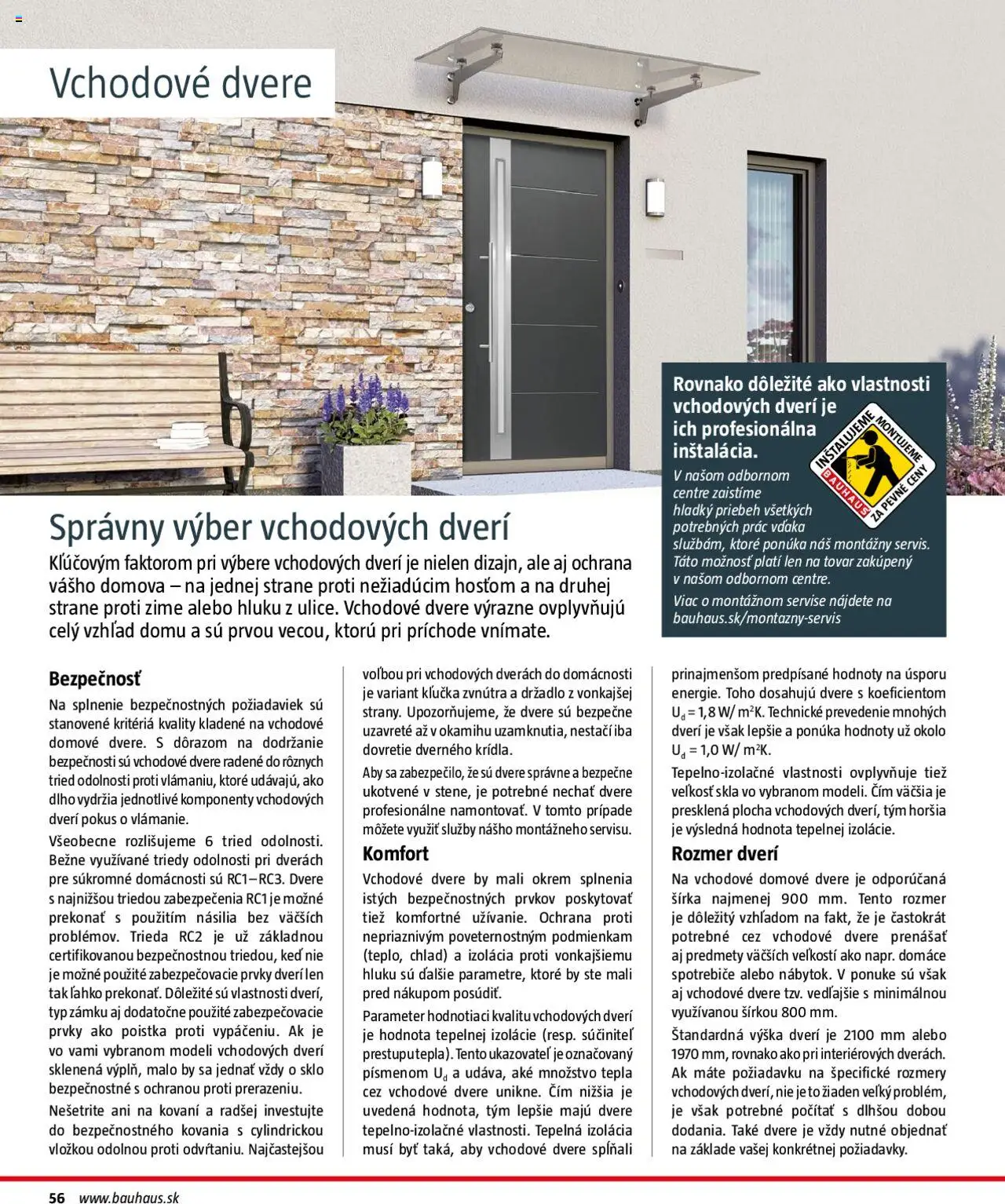 Nové Bauhaus akcie – leták je platný od 08.09.2025 | Strana: 56 | Produkty: Vchodové dvere, Dvere