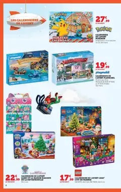 Super U - Prévisualisation de Super U - Prix bas de Noël valide à partir de 21.10.2025 | Page: 4 | Produits: Calendrier, Playmobil, Calendrier de l'avent, Figurines