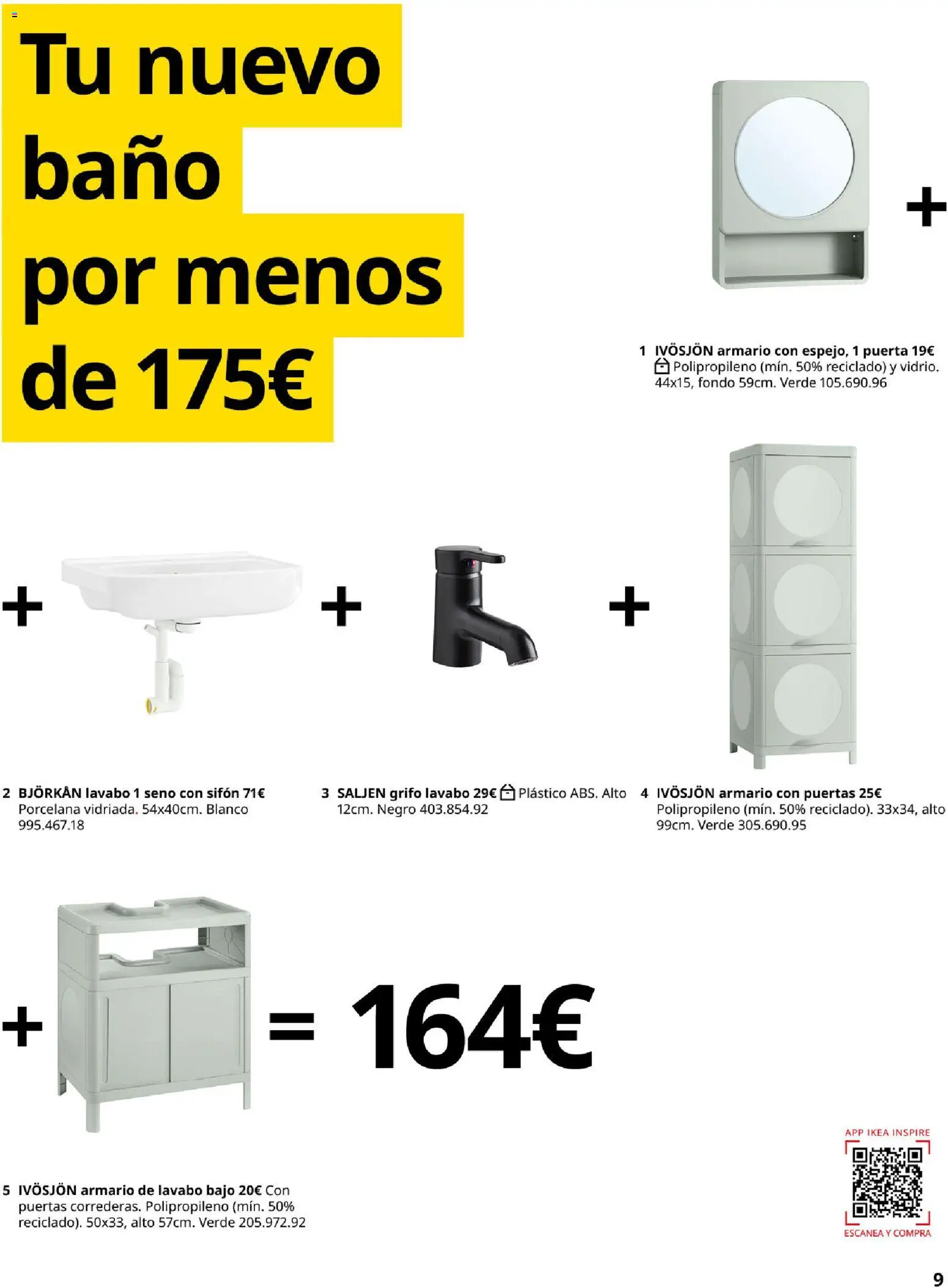 Catálogo IKEA Baňos │ válido desde el 01.02.2026 | Página: 9 | Productos: Armario, Lavabo, Baño