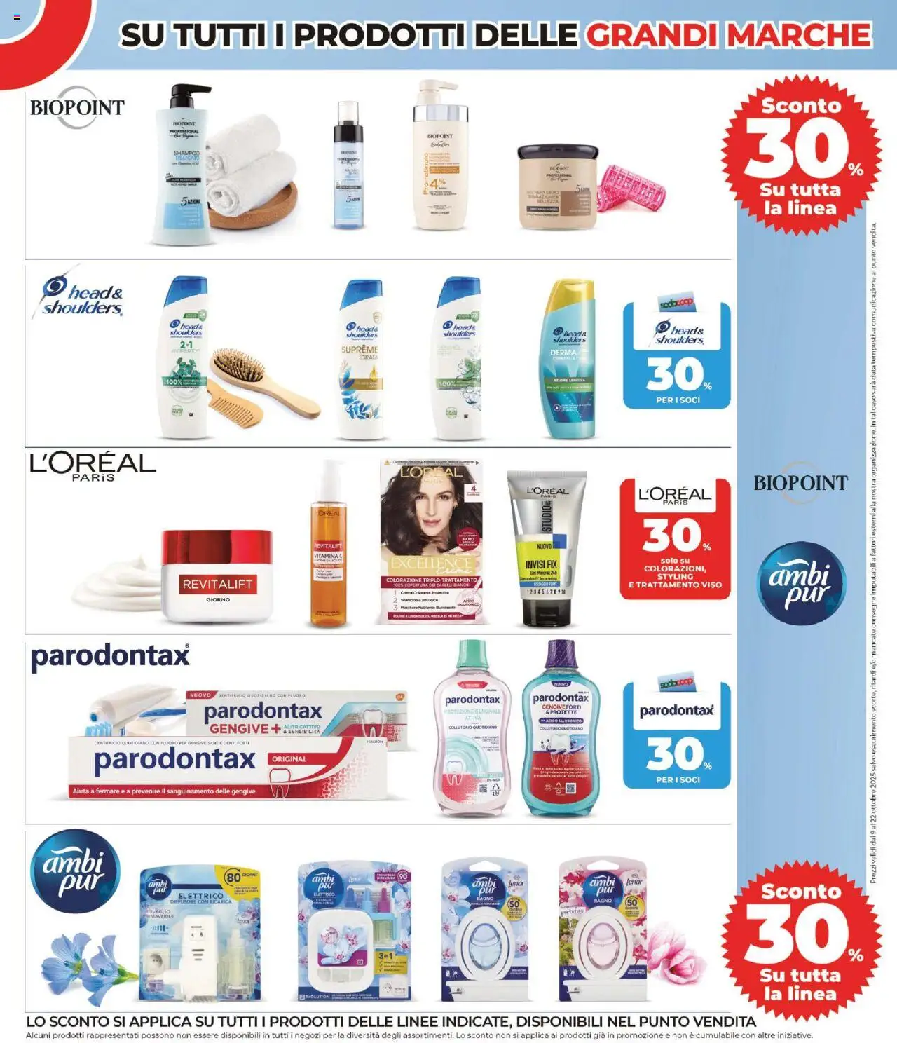 Volantino COOP del 09.10.2025 | Pagina: 11 | Prodotti: Shampoo, Maschera, Collutorio, Bagno