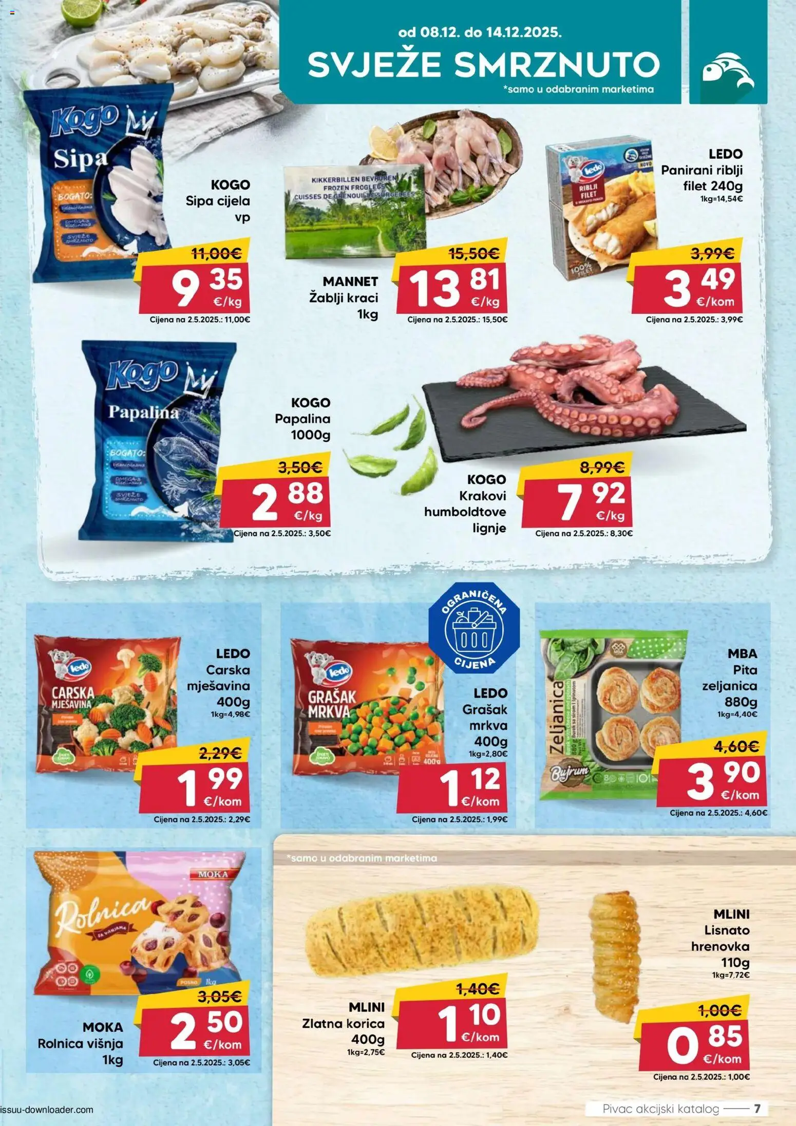 Pivac katalog | vrijedi od 08.12.2025 | Stranica: 7 | Proizvodi: Pita, Ledo, Mrkva, Lignje