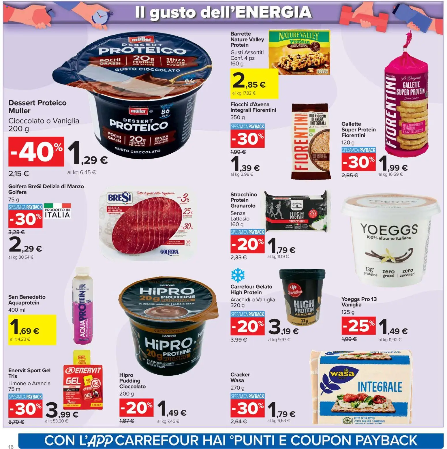 Volantino Carrefour del 21.04.2026 | Pagina: 16 | Prodotti: Manzo, Fiocchi, Arancia, Arachidi