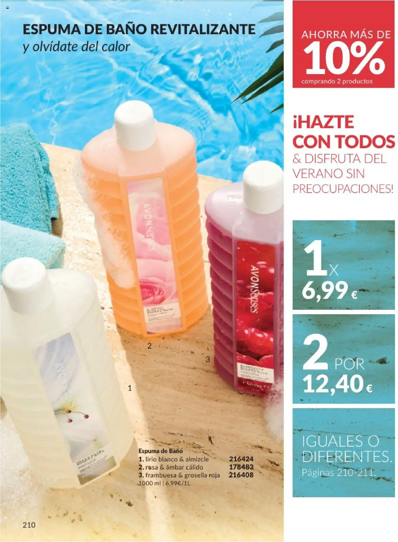 Catálogo AVON campaña 6 │ válido desde el 01.06.2025 | Página: 210 | Productos: Espuma de baño, Baño