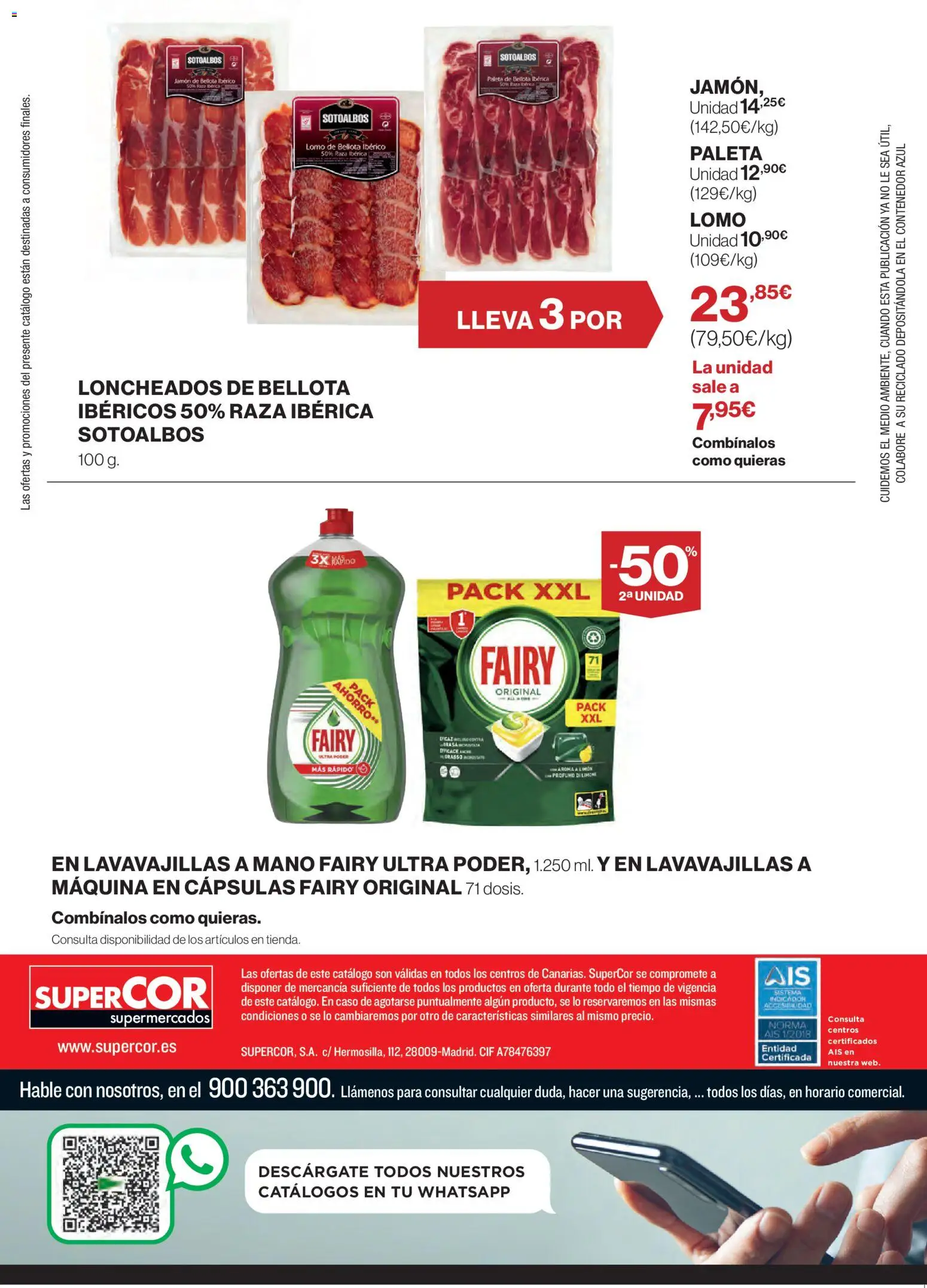 Supercor Canarias │ válido desde el 09.04.2026 | Página: 28 | Productos: Jamón, Lavavajillas